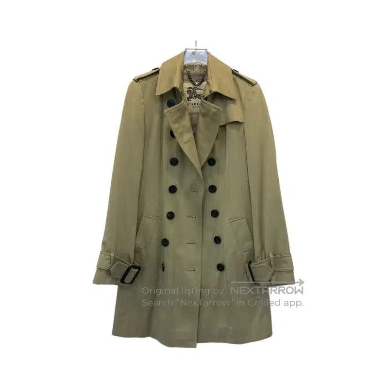 Burberry Women's Mid-Length Trench Coat in Khaki.