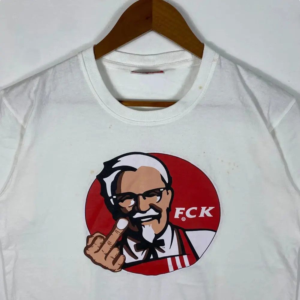 Vintage Vintage FUCK KFC Parody Graphic Tee Shirt Size US M / EU 48-50 / 2 - 2 Thumbnail