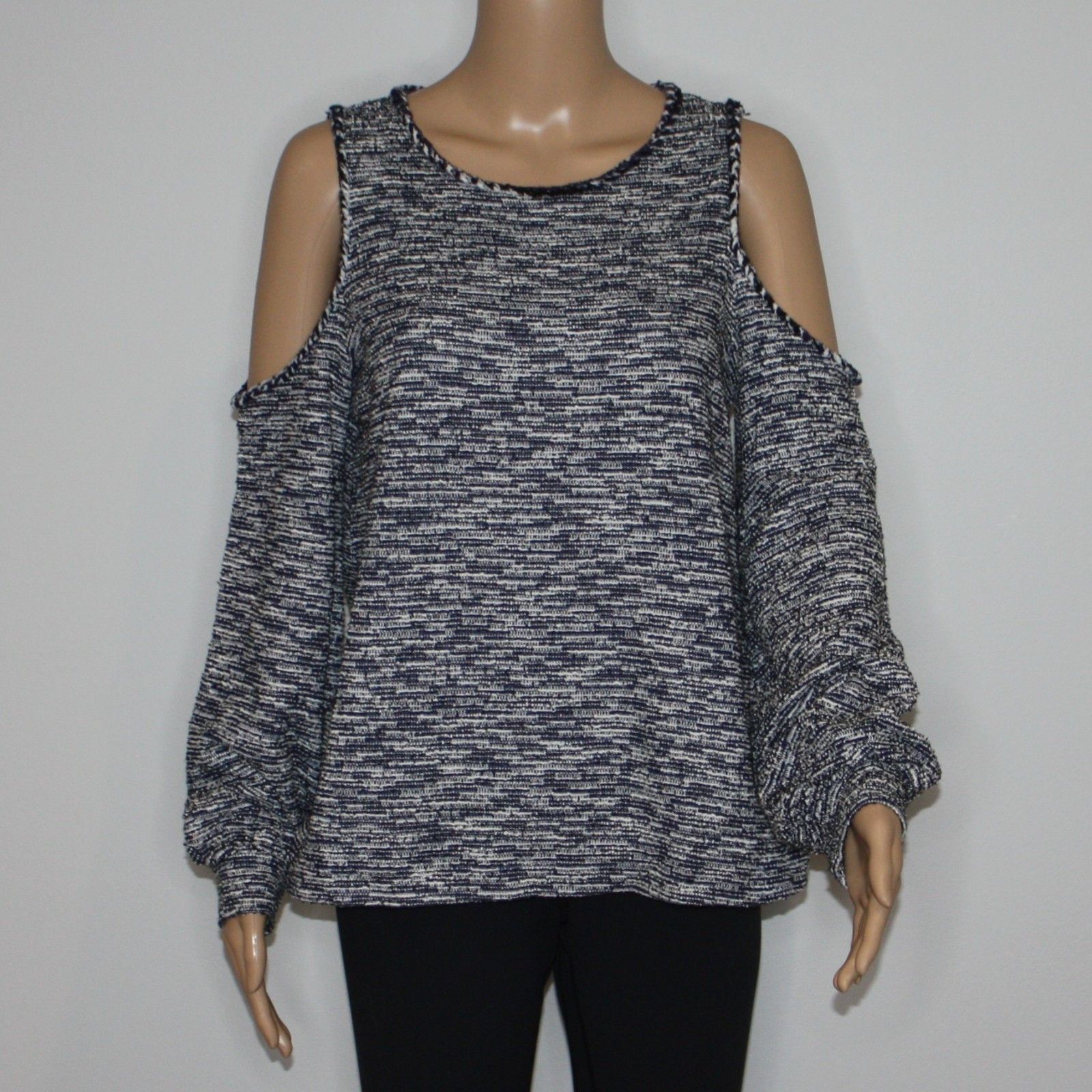 Loft Textured Spacedye Cold Shoulder Sweater Top in size Medium Size M / US 6-8 / IT 42-44 - 7 Thumbnail