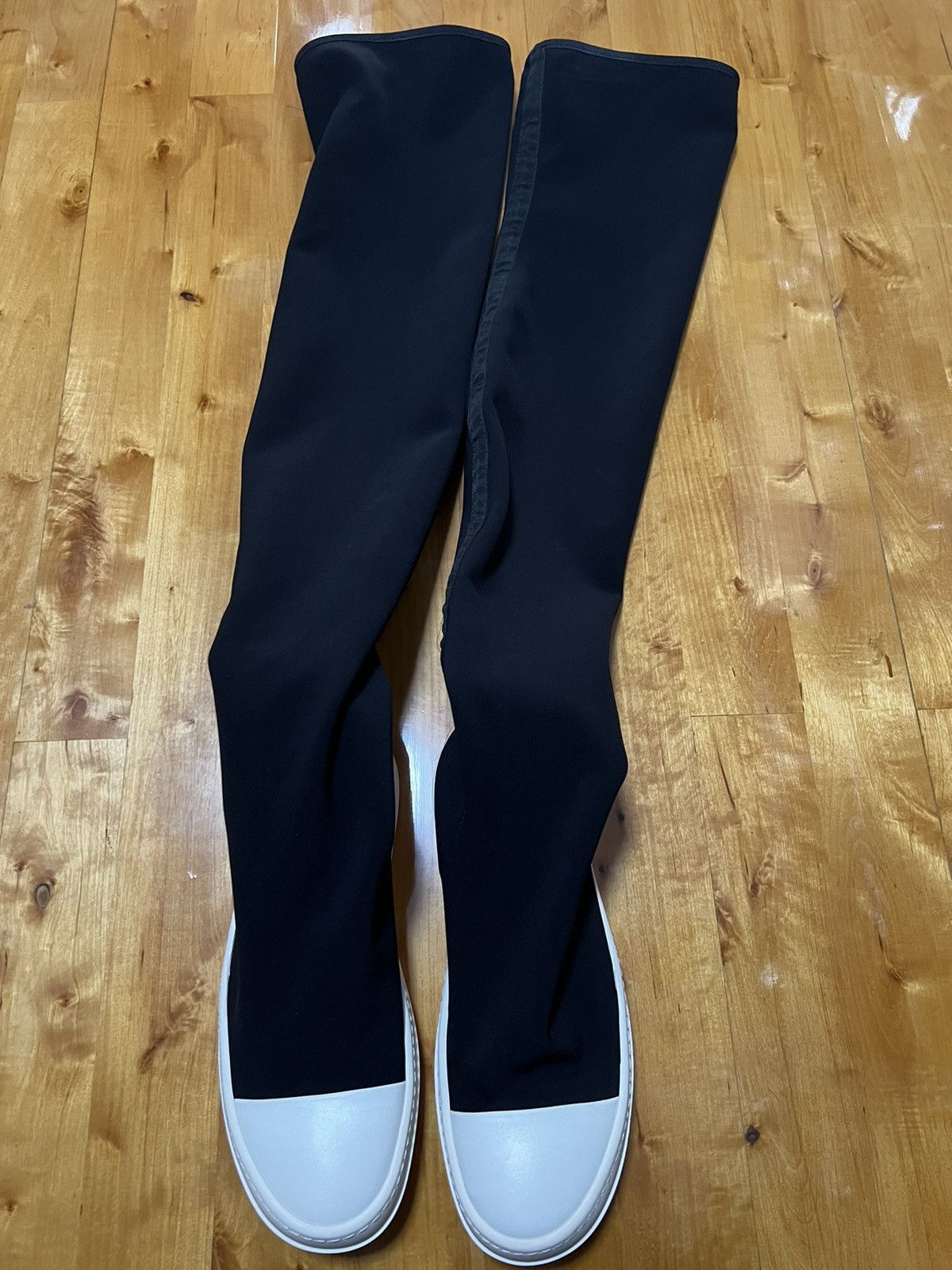 Rick Owens Drkshdw Rick owens ramones thigh high sock sz 36.5 Size US 6.5 / IT 36.5 - 1 Thumbnail