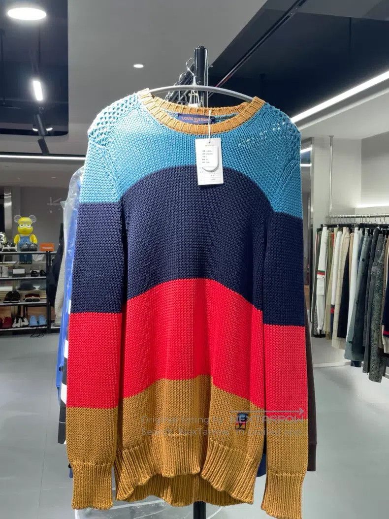 Louis Vuitton Louis Vuitton Color contrast knit sweater Size US S / EU 44-46 / 1 - 1 Thumbnail