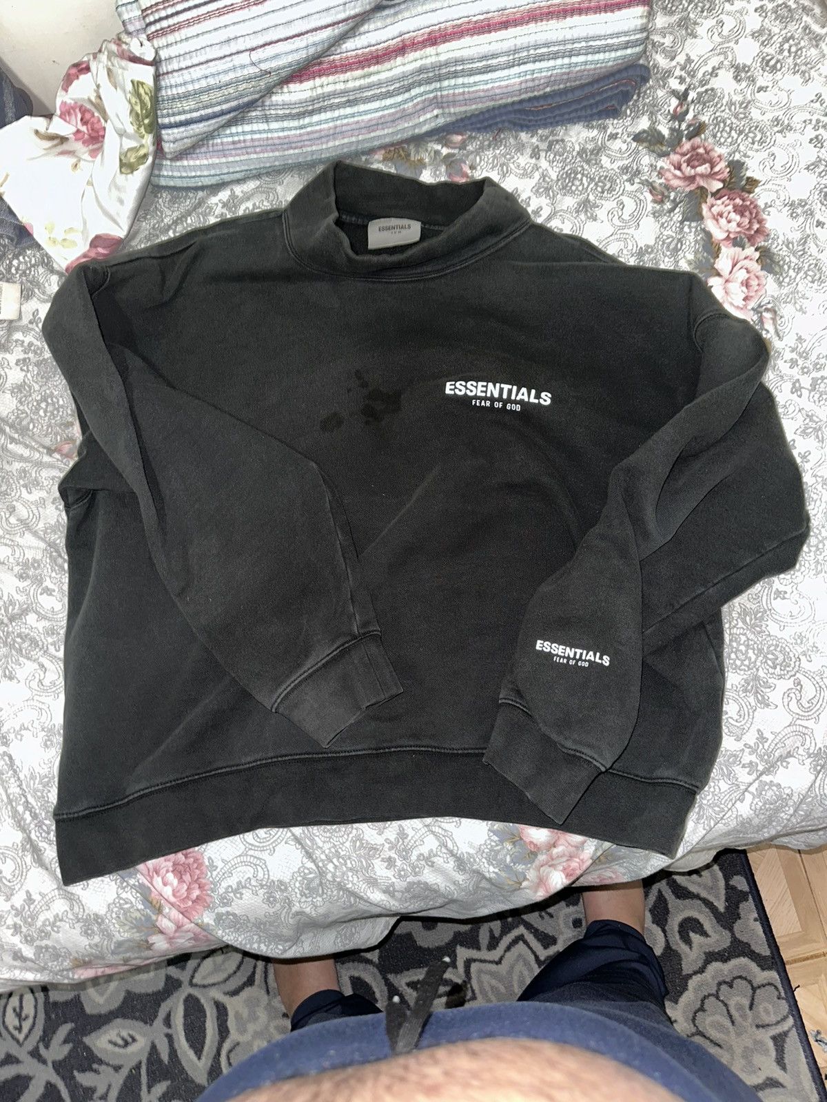 image of Essentials x Fear Of God Sweater in Black, Men's (Size Large)