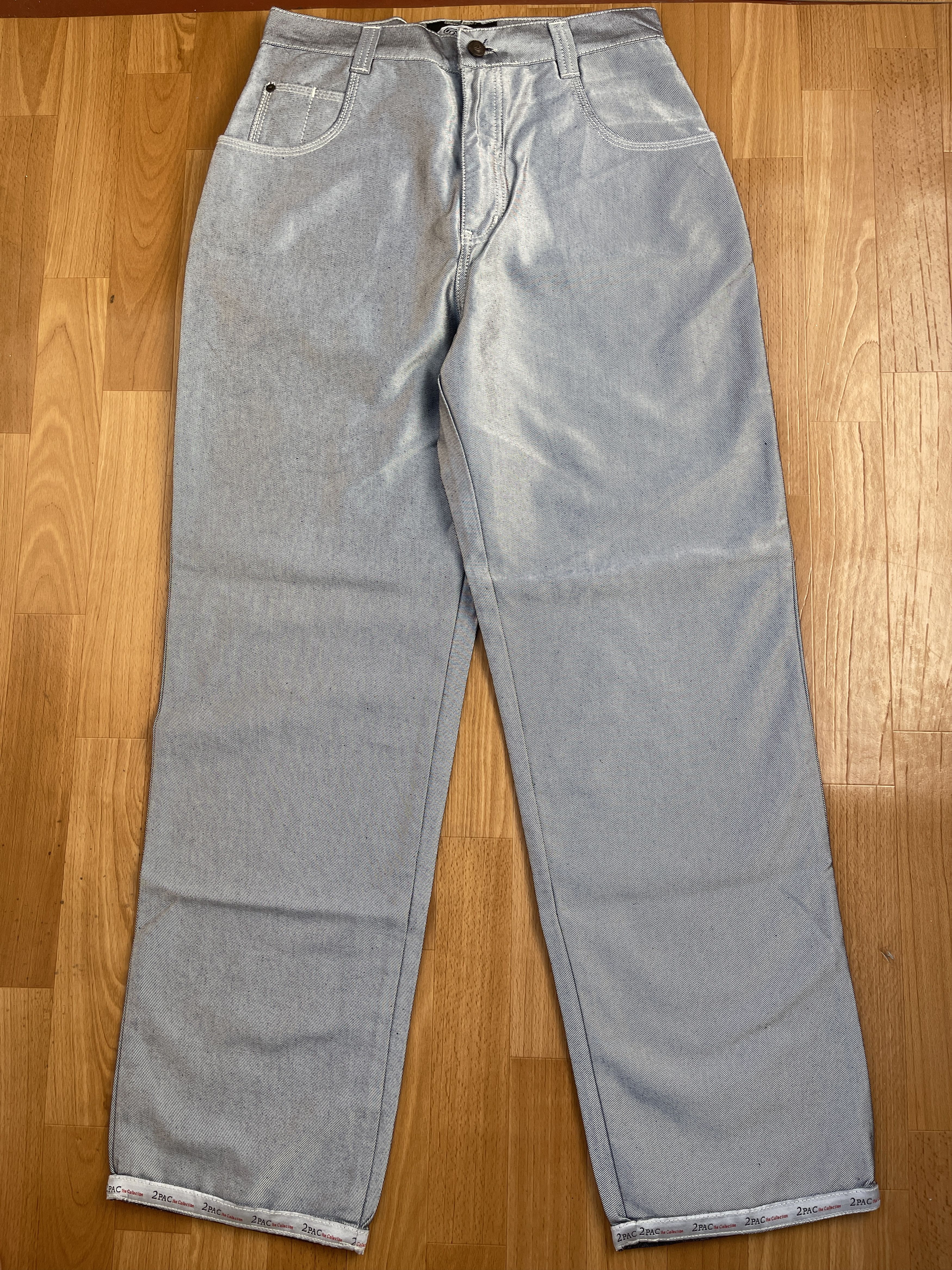 Other 2PAC jeans, shiny, silver metallic vintage baggy Makaveli 32 Size US 32 / EU 48 - 2 Thumbnail