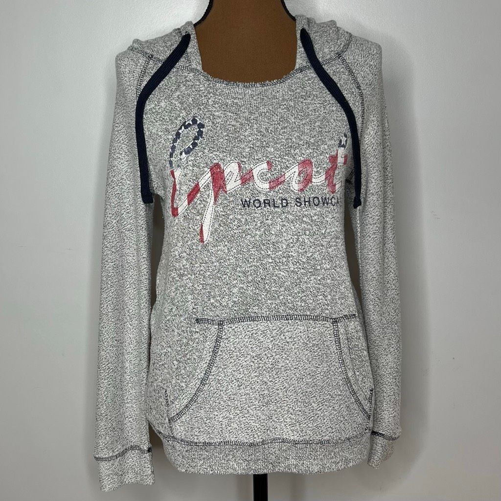 Disney Disney Parks Epcot World Showcase Hooded Gray Hoodie Sweatsh Size S / US 4 / IT 40 - 6 Thumbnail