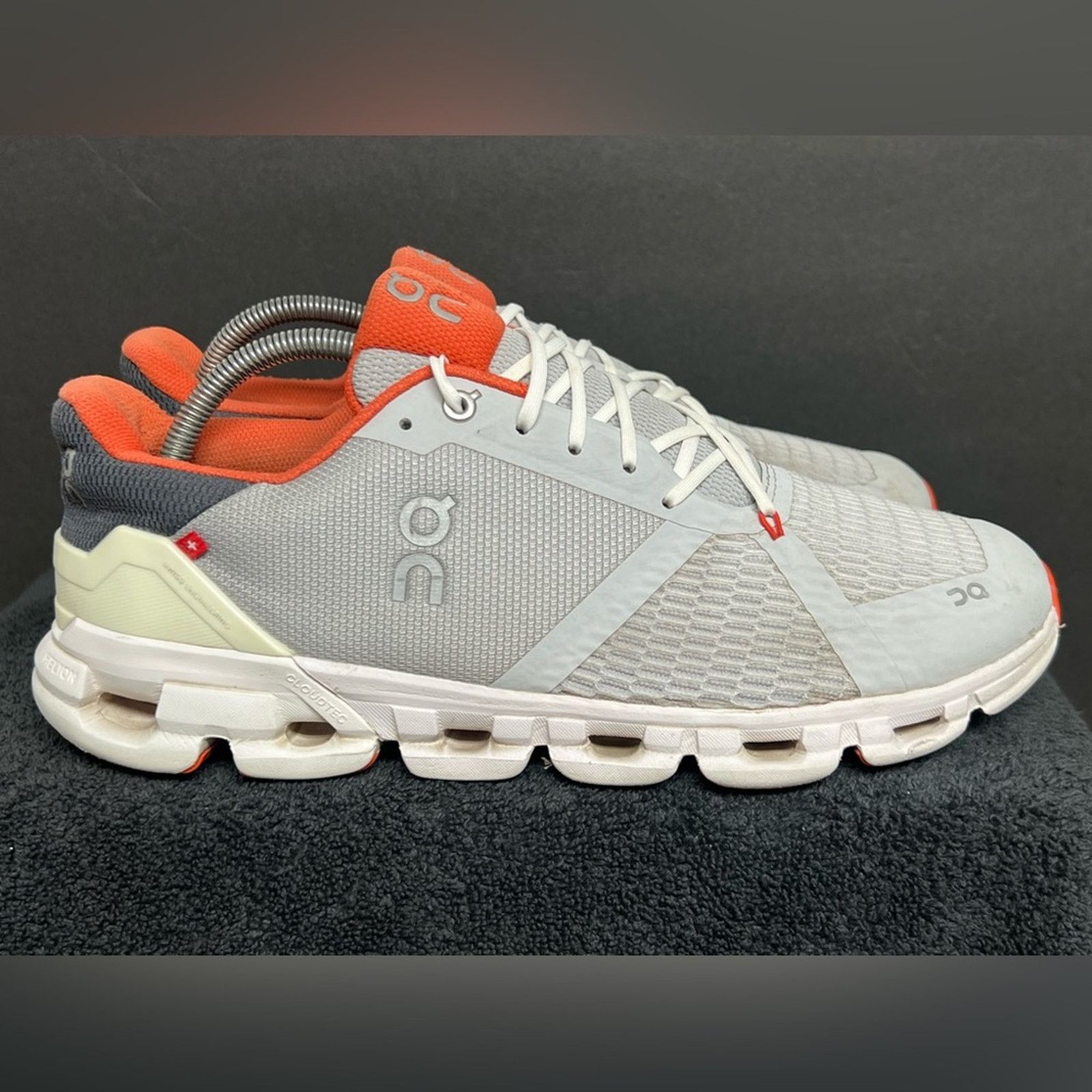 On ON Cloudflyer Men's 10 Glacier Flame Gray Running Sneakers Size US 10 / EU 43 - 4 Thumbnail