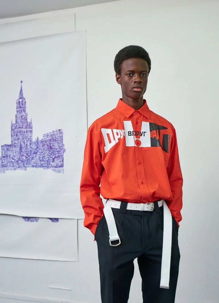 Gosha Rubchinskiy RARE Gosha Rubchinskiy A/W 2018 Friend Suddenly Enemy"shirt Size US M / EU 48-50 / 2 - 2 Thumbnail