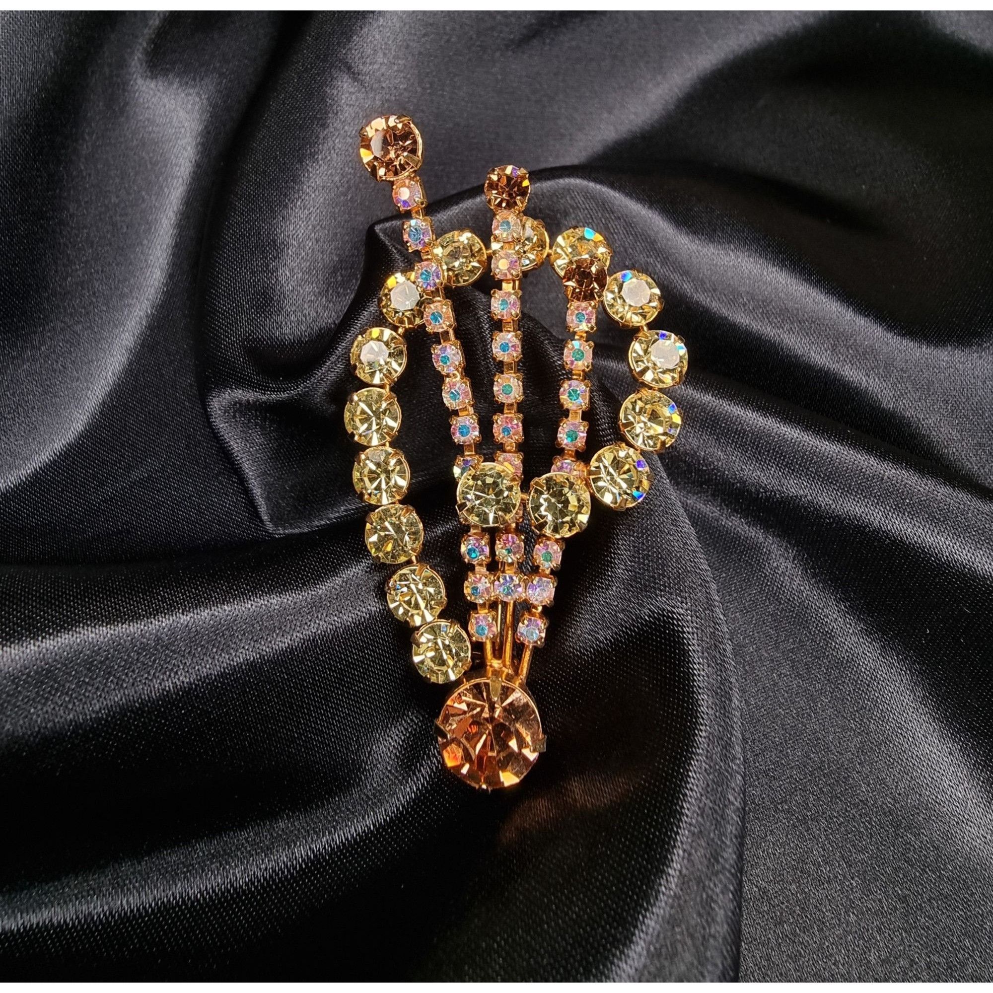 Other Rare Vintage Pierre Rhinestone Brooch With Gold-Tone Finish Size ONE SIZE - 2 Thumbnail