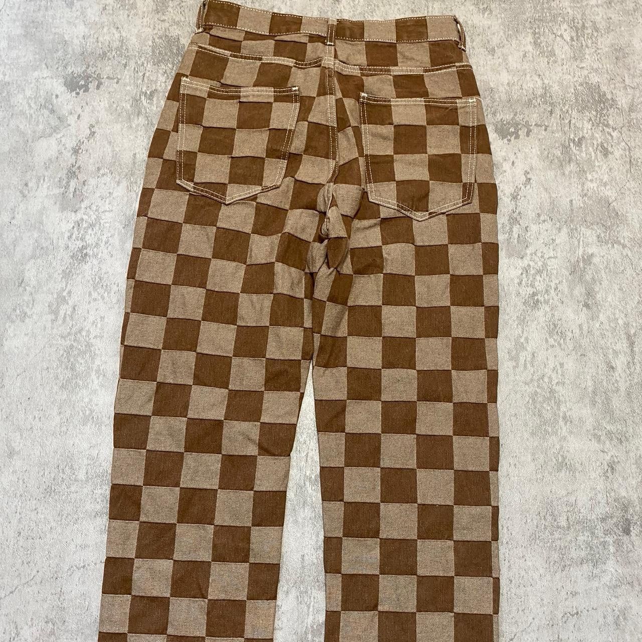 Other Brown and tan checkered straight leg trousers Size US M / EU 48-50 / 2 - 2 Thumbnail
