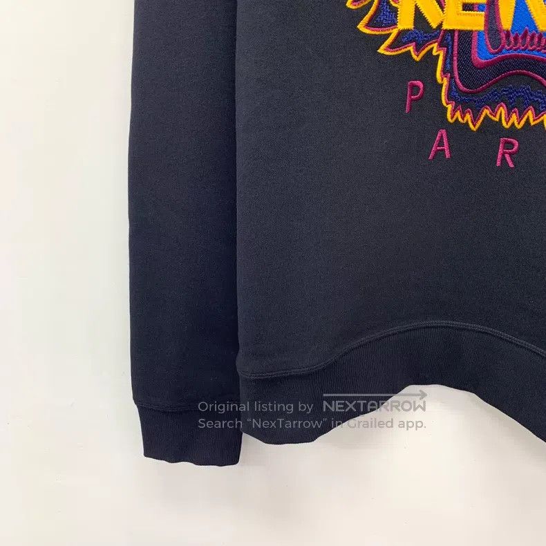 Kenzo Kenzo Black tiger head embroidered cotton crew-neck long-s Size L / US 10 / IT 46 - 3 Thumbnail