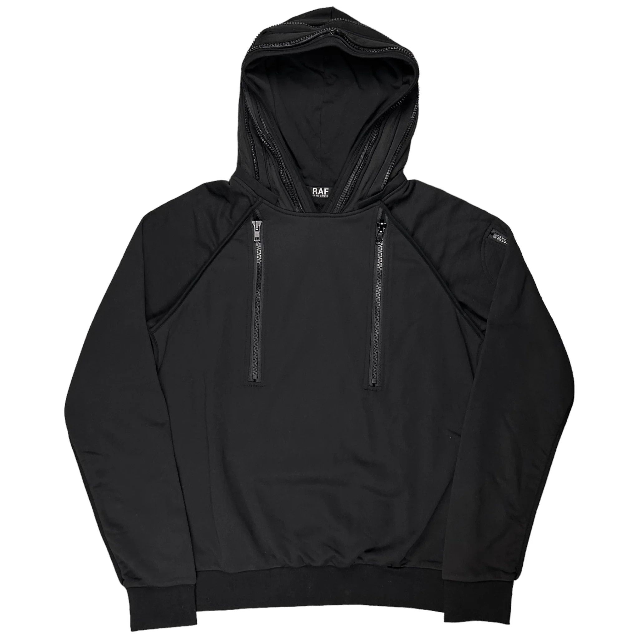 image of Raf By Raf Simons Alien Multi Zip Hoodie - Aw06 in Black, Men's (Size Small)