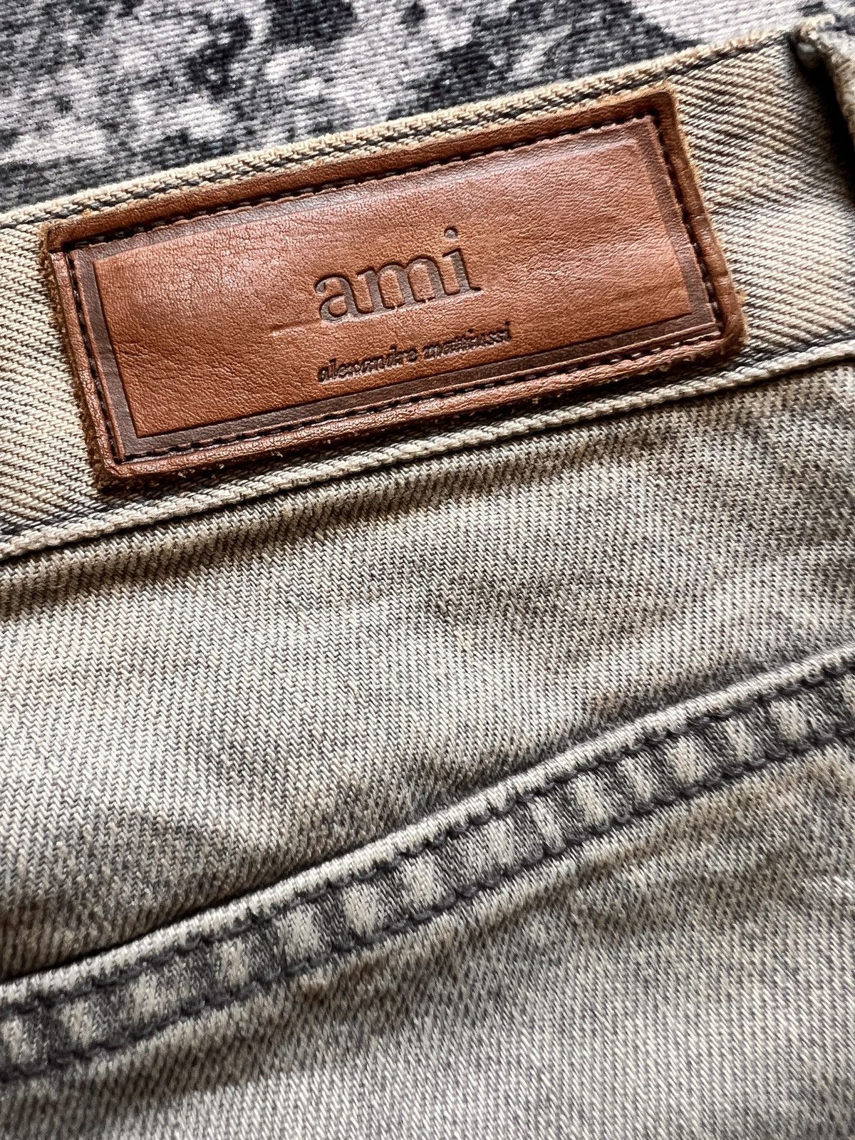 AMI AMI Beige Acid Wash Jeans Size US 32 / EU 48 - 10 Thumbnail