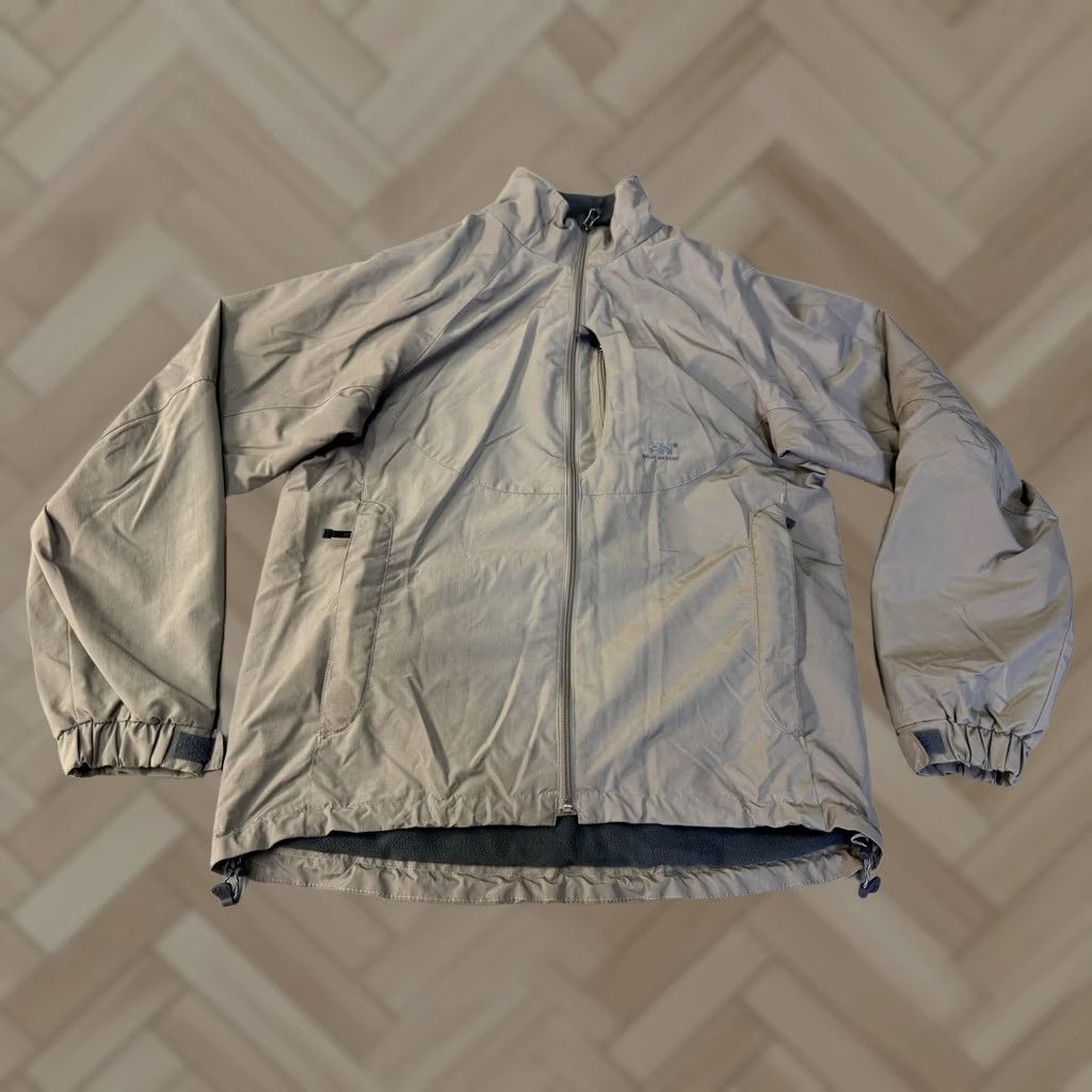 Helly Hansen Helly Hansen Jacket Mens Medium Taupe Gray Fleece Lined Full Zip Windbreaker Size US M / EU 48-50 / 2 - 1 Thumbnail