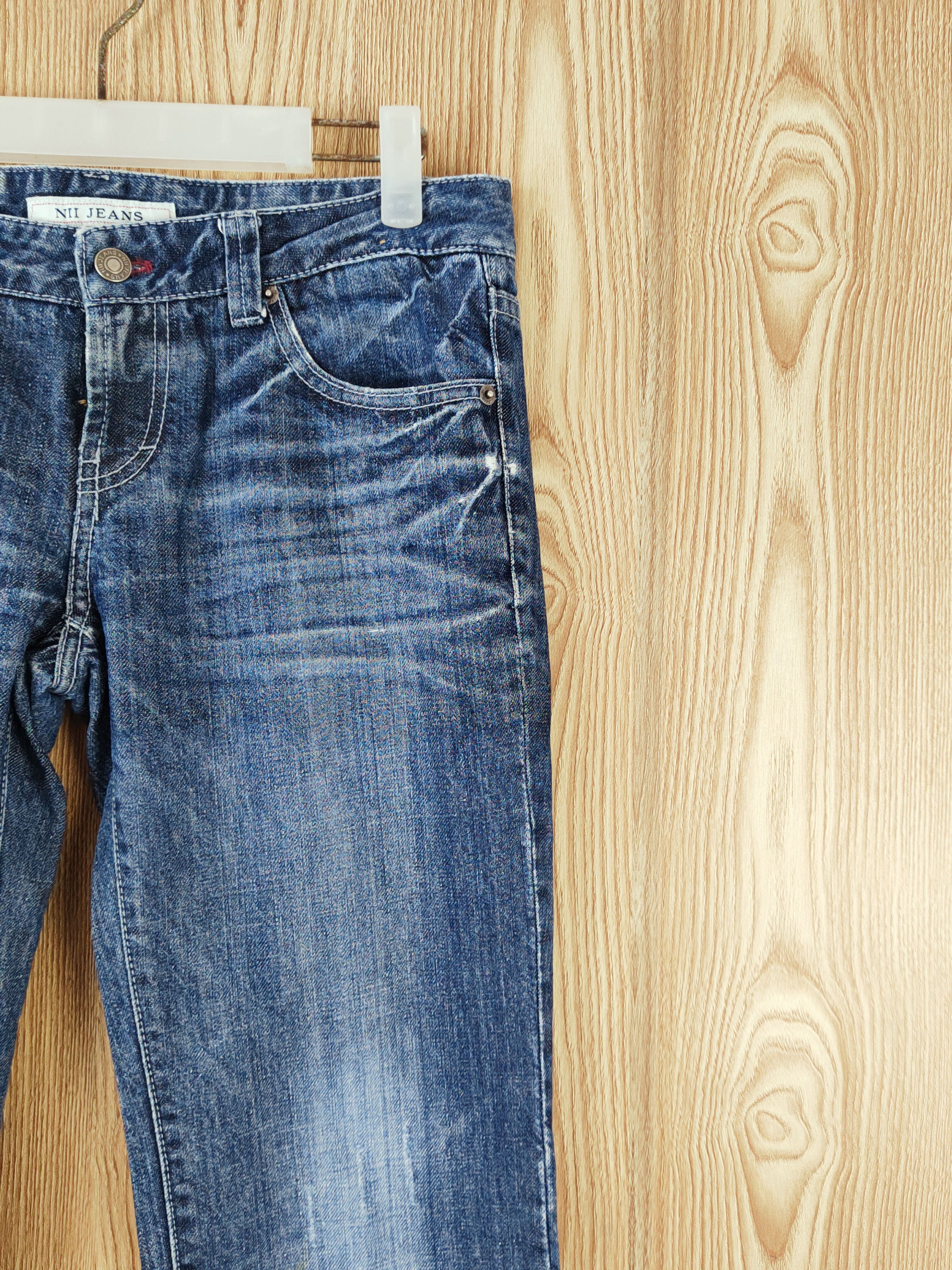 Japanese Brand × Vintage Nii Blue Distressed Ripped Jeans #W891 Size 29" - 5 Thumbnail