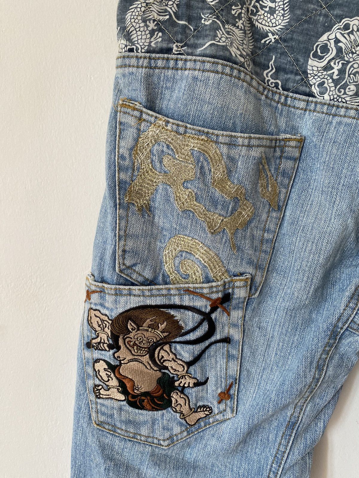 Denim & Co. × Japanese Brand Sukajan embroidery denim shorts pants Size US 36 / EU 52 - 8 Thumbnail