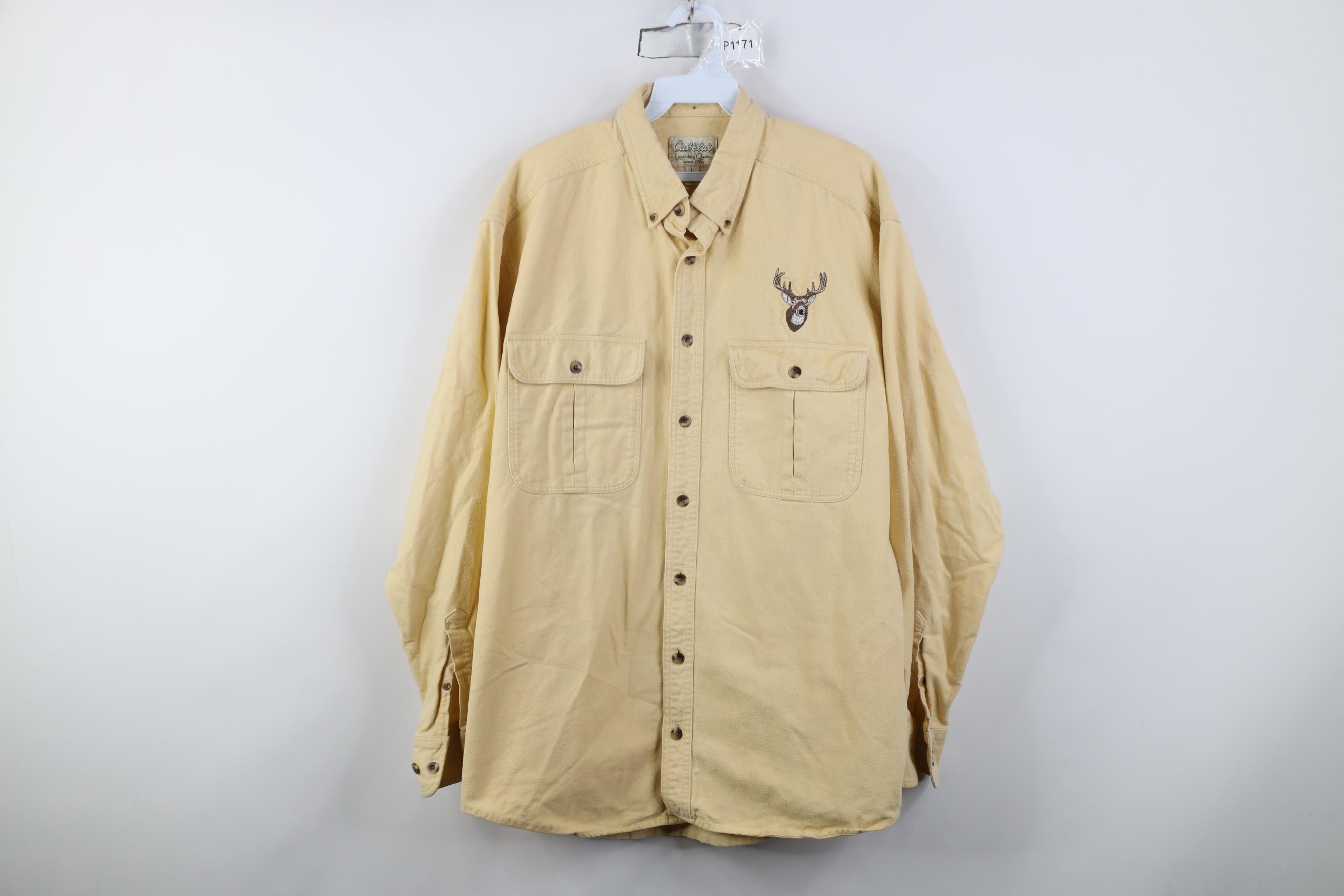 Cabelas Vintage 90s Y2K Cabelas Buck Chamois Cloth Button Down Shirt Size US L / EU 52-54 / 3 - 1 Thumbnail