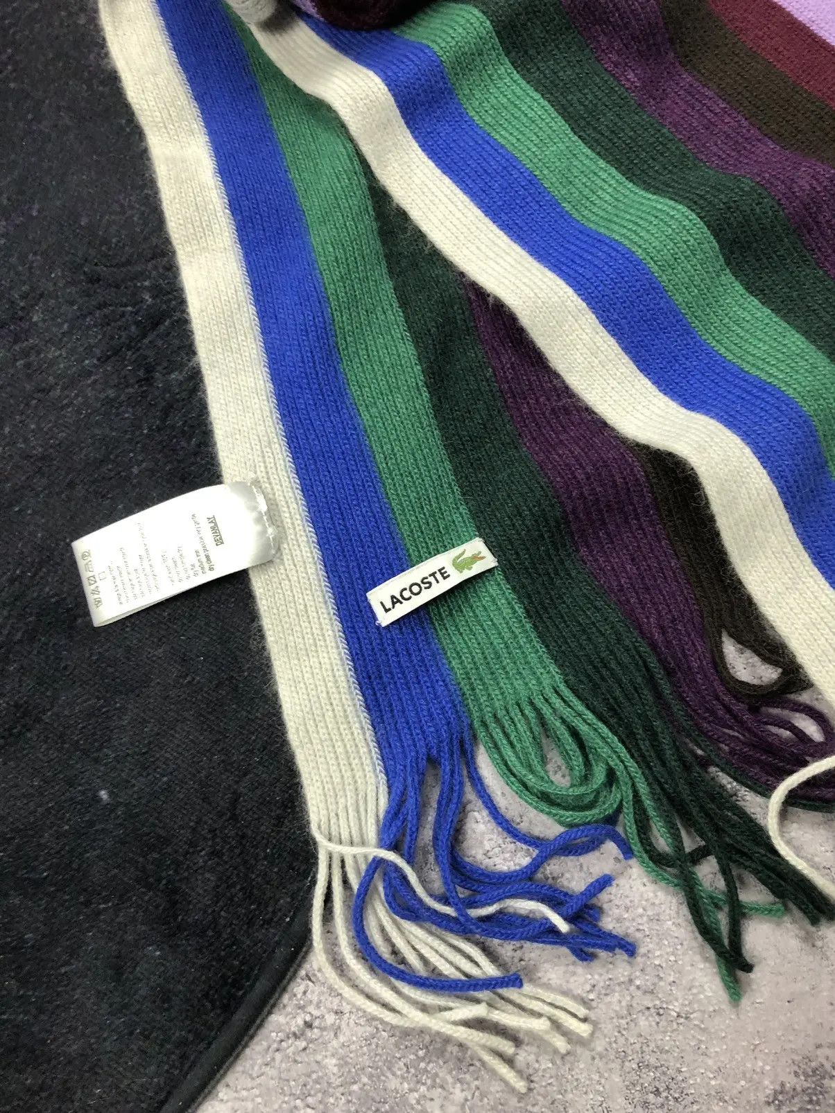 Lacoste LACOSTE Hype Mini Logo Multicolor Scarf Streetwear Casual Size ONE SIZE - 3 Thumbnail