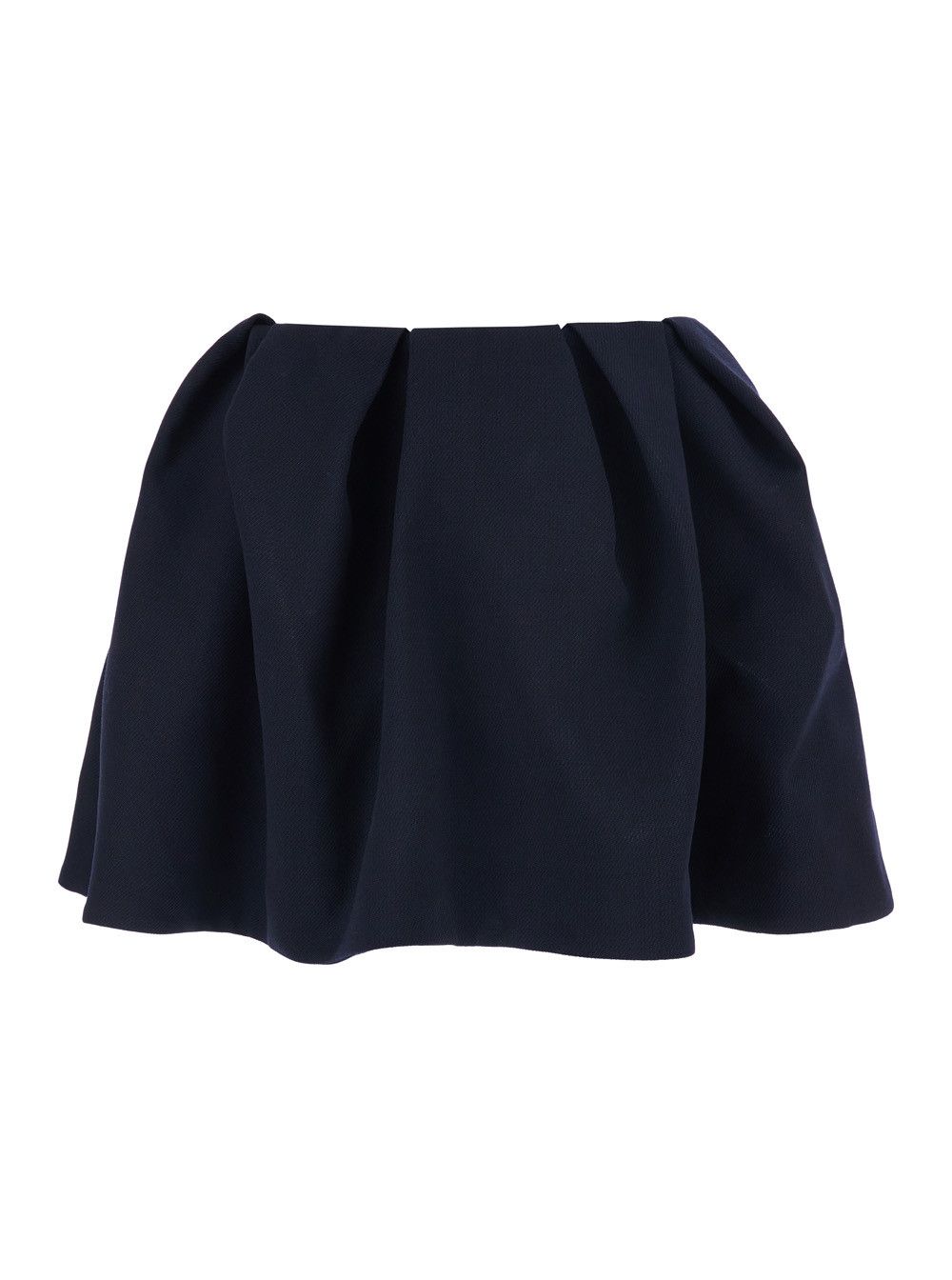 Shushu/Tong Blue Pleated Miniskirt with Rear Concealed Zip Closure in Wool Woman Size 28" / US 6 / IT 42 - 1 Thumbnail