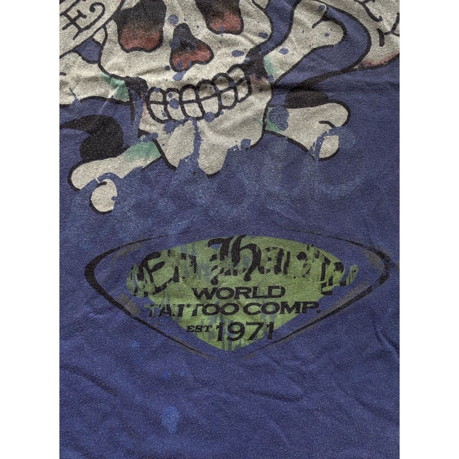 Ed Hardy VINTAGE Ed Hardy T-Shirt USA Mens L Blue Shirt Men Size US L / EU 52-54 / 3 - 3 Thumbnail