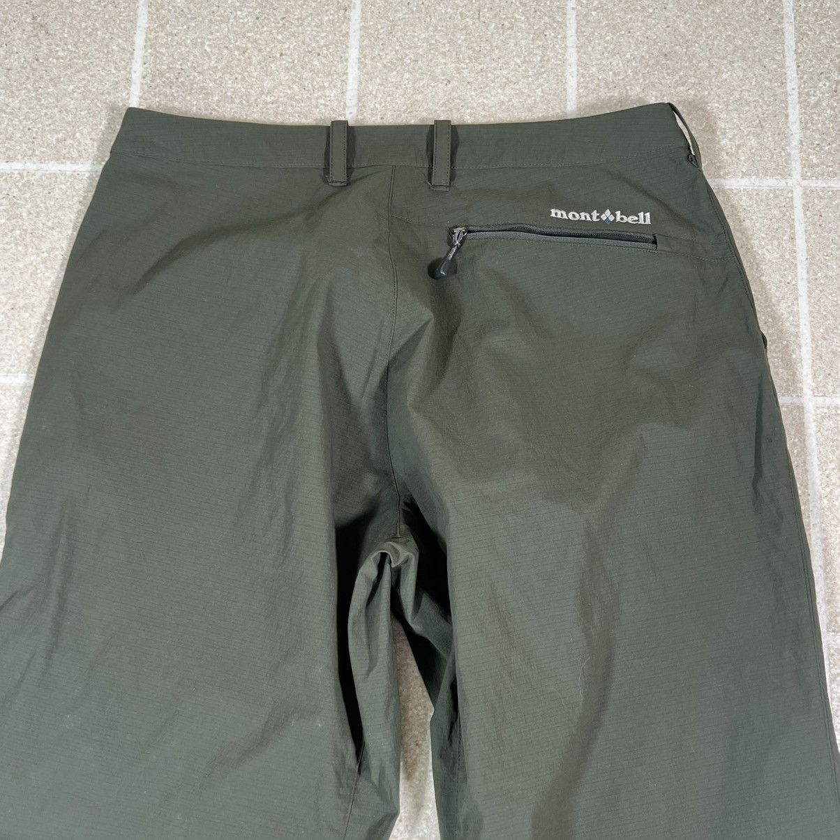 Montbell Montbell Pant M Green Nylon Windbreaker Gorpcore Hiking Size US 29 - 4 Thumbnail