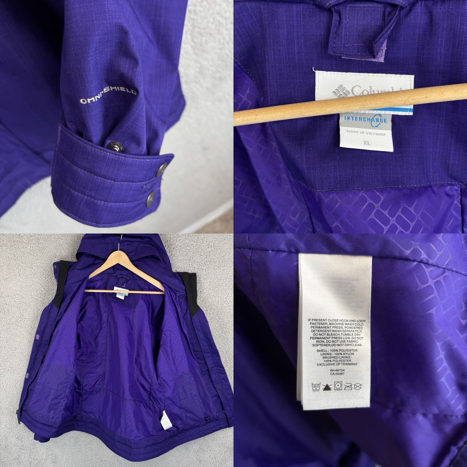 Vintage Columbia Bugaboo III Fleece Interchange Jacket 3 in 1 Ski Coat Purple XL Womens Size XL / US 12-14 / IT 48-50 - 8 Thumbnail