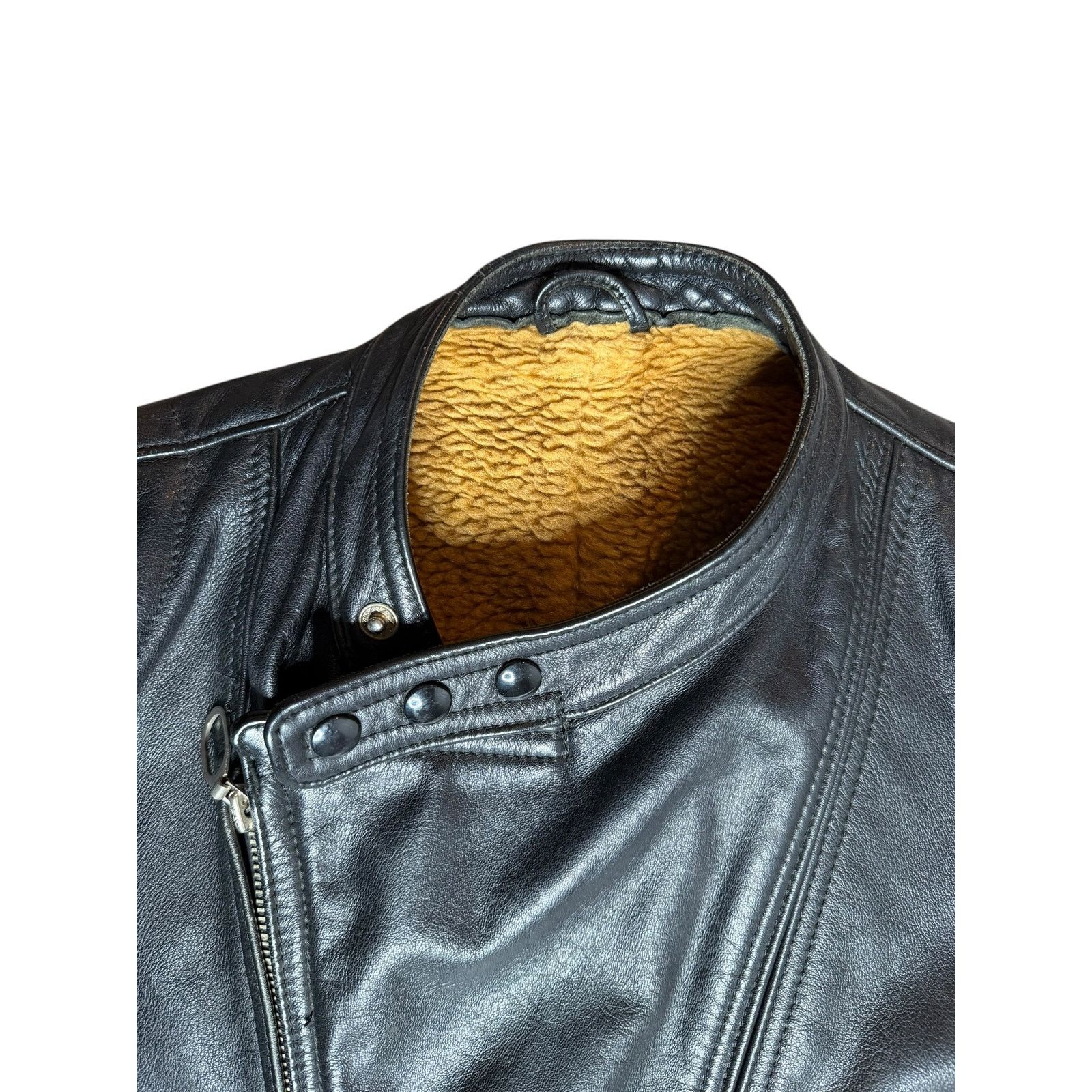 Genuine Leather × Vintage Vintage Harro Black Leather Motorcycle Jacket Size US M / EU 48-50 / 2 - 6 Thumbnail