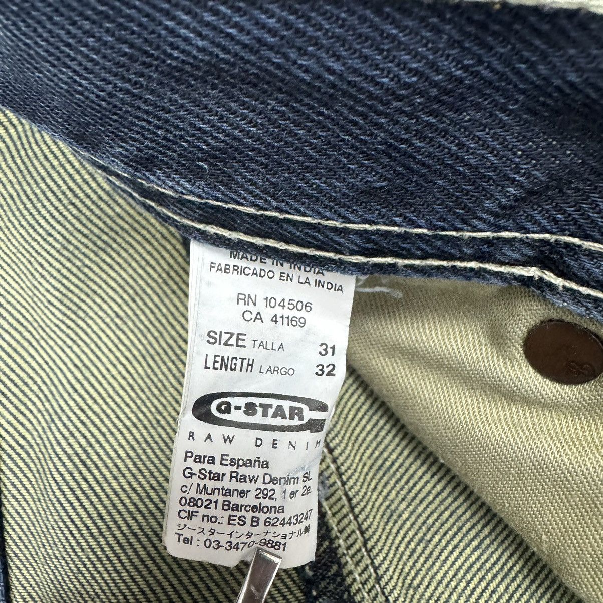 G-Star Vintage G-Star Raw 3301 Distressed Dark Y2K Baggy Denim Jean Size US 31 - 23 Thumbnail