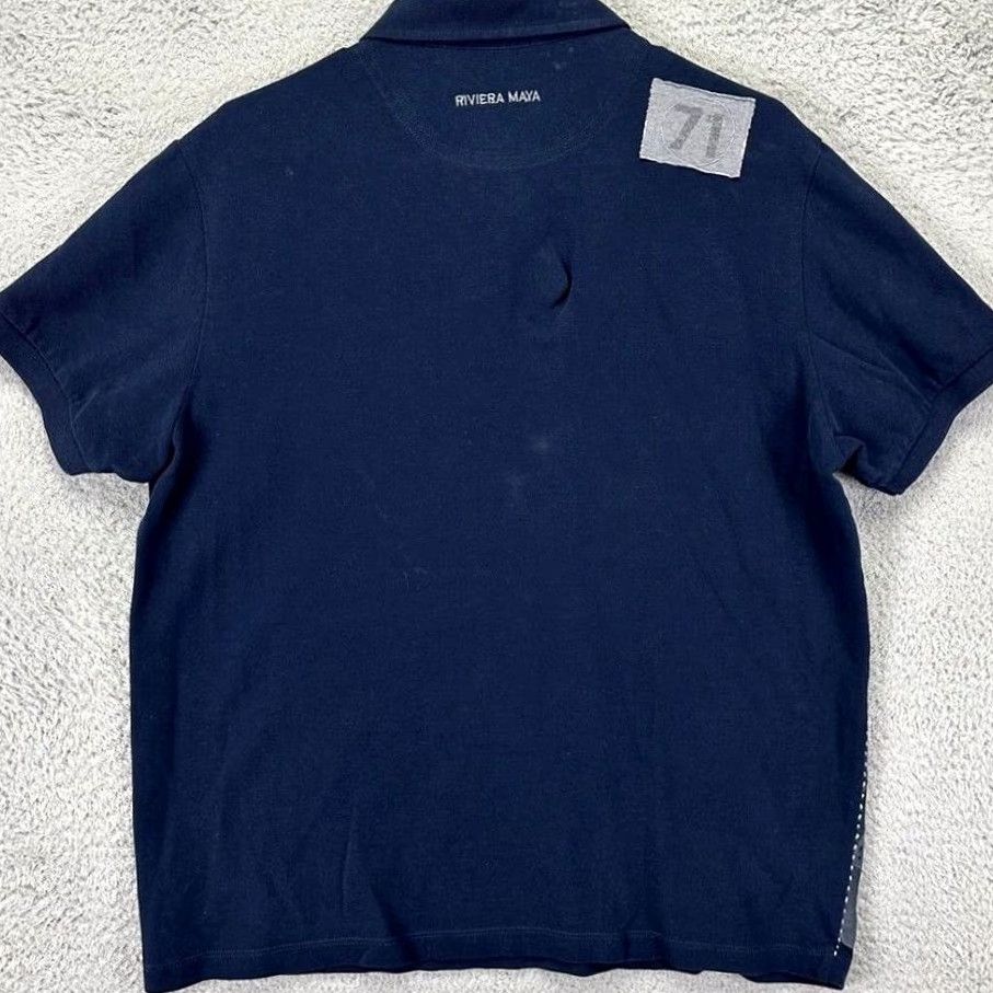 Hard Rock Cafe Hard Rock Hotel Polo Shirt Mens XL Navy Blue Rugby Graphic Pocket Short Sleeve Size US XL / EU 56 / 4 - 2 Thumbnail