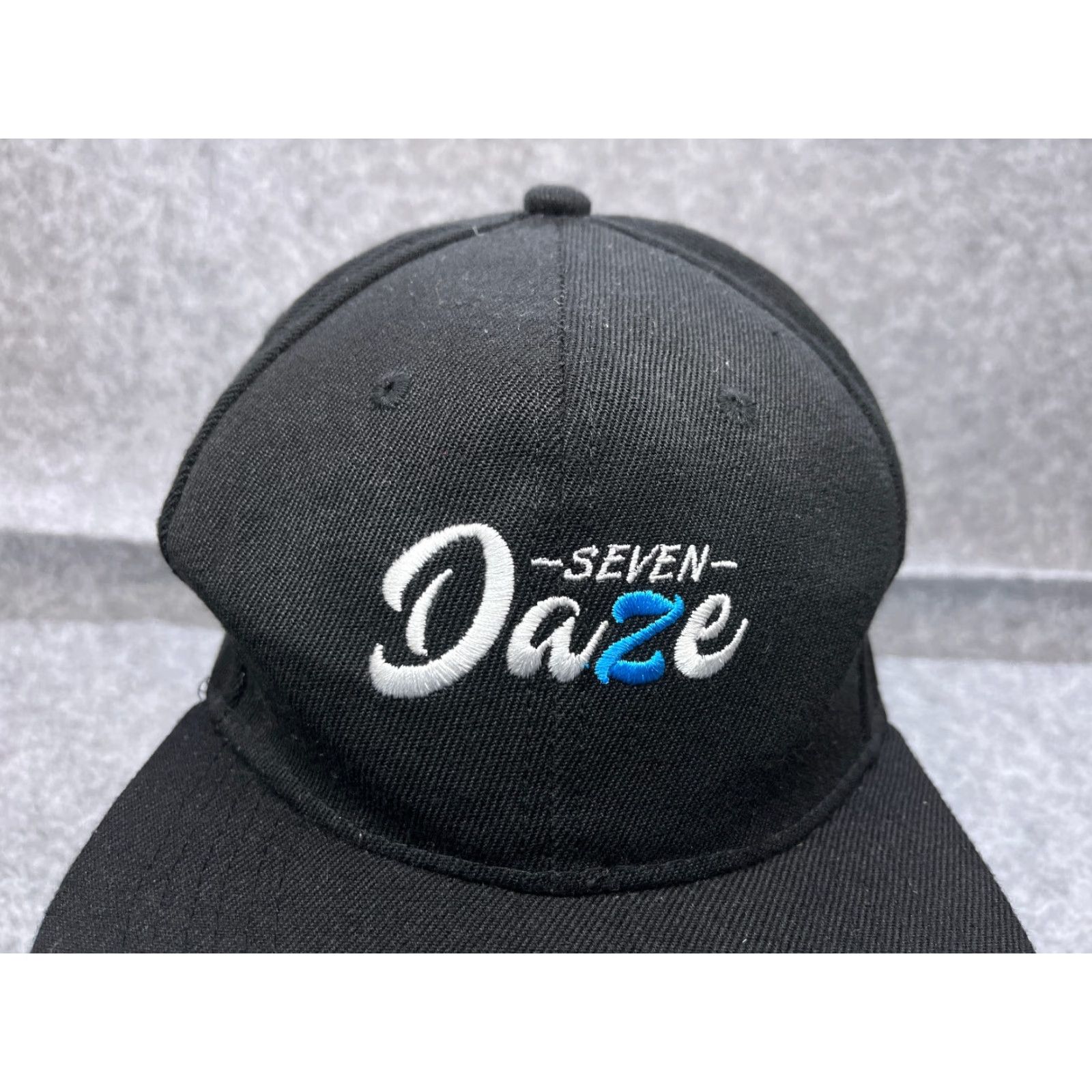 Vintage Seven Daze Hat Cap Snap Back Adult One Size Black Polyester Blend Twill Adjustable Lightweight mens Hats Seven Daze Size ONE SIZE - 2 Thumbnail