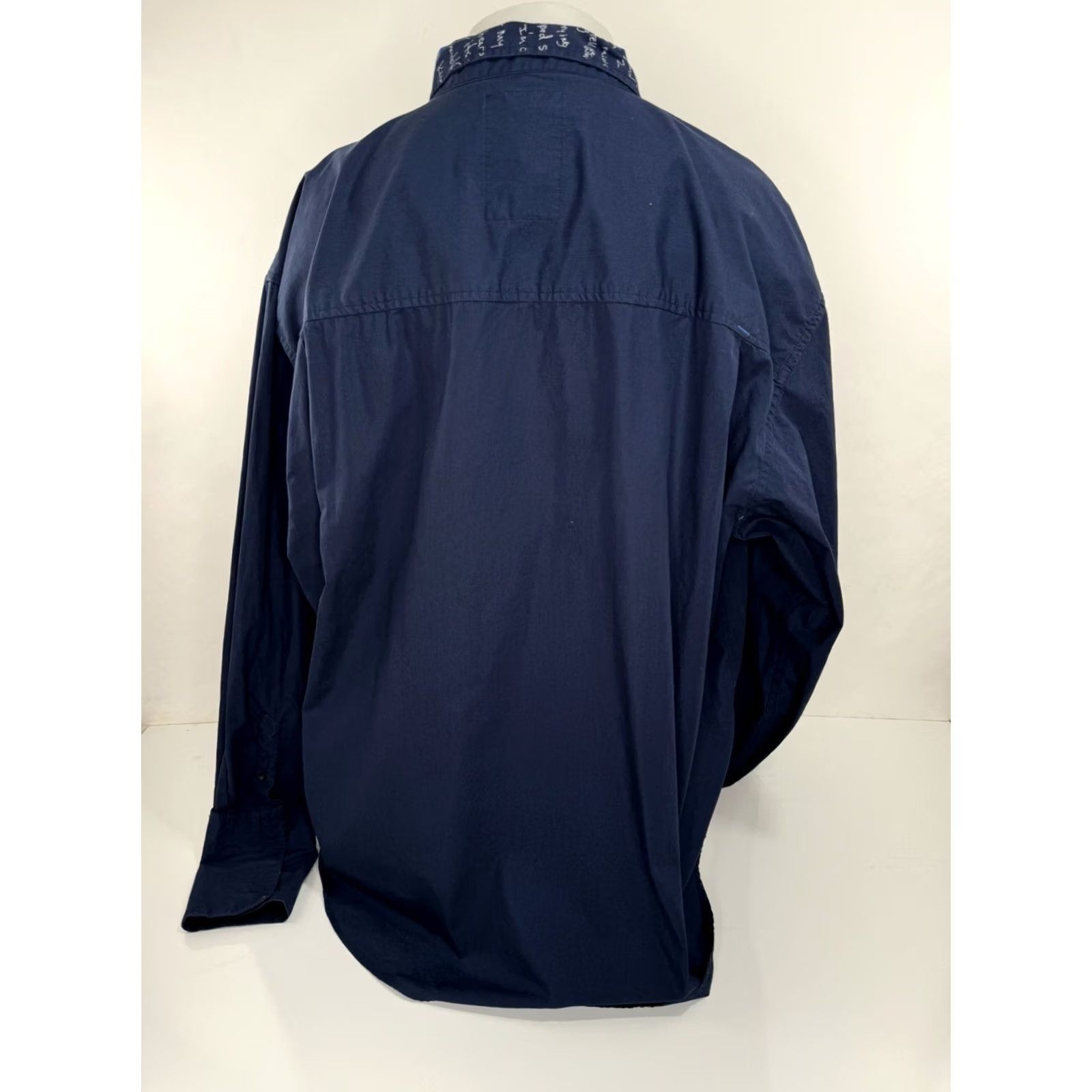 Vintage Makaveli - Tupac Shakur / Remember Me French Cuff Mens XXXL Shirt Blue Long Sleeve Button-Up 3XL Men Shirt Size US XXL / EU 58 / 5 - 4 Thumbnail