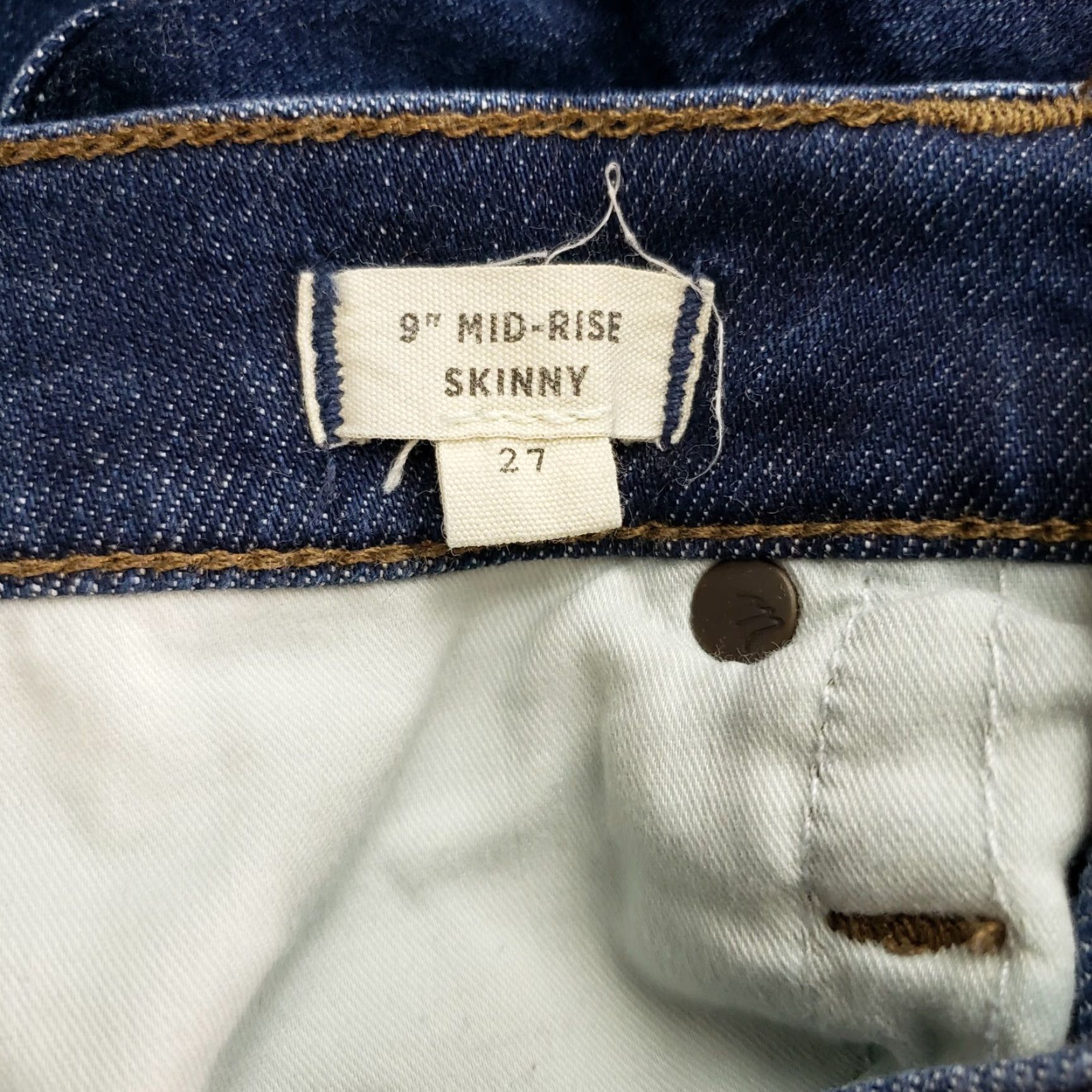 Madewell Madewell Womens Jeans 9" Mid Rise Skinny Jeans Sz 27 Blue Medium Wash Denim Cotton Blend Regular Inseam 28" Boys Girls Mens Womens Size 27" / US 4 / IT 40 - 7 Thumbnail