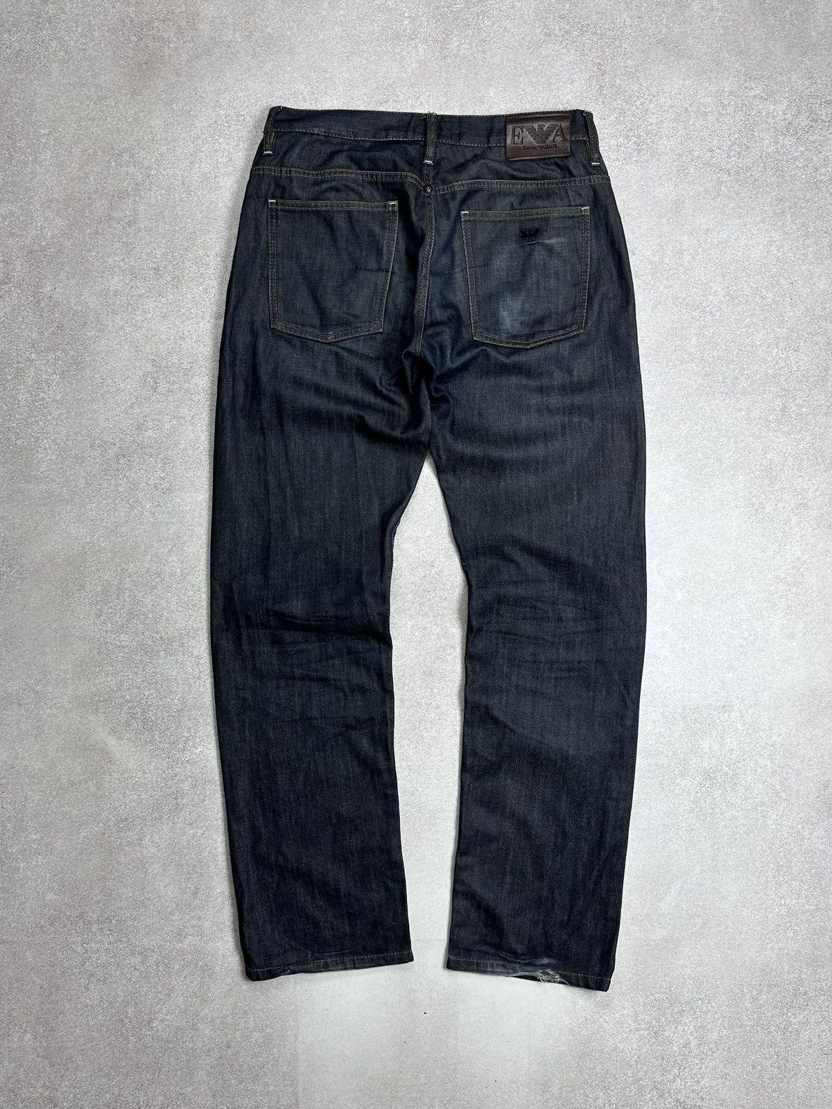 Emporio Armani Vintage Emporio Armani Baggy Denim Metal Logo Jeans 52 34 Size US 30 / EU 46 - 2 Thumbnail