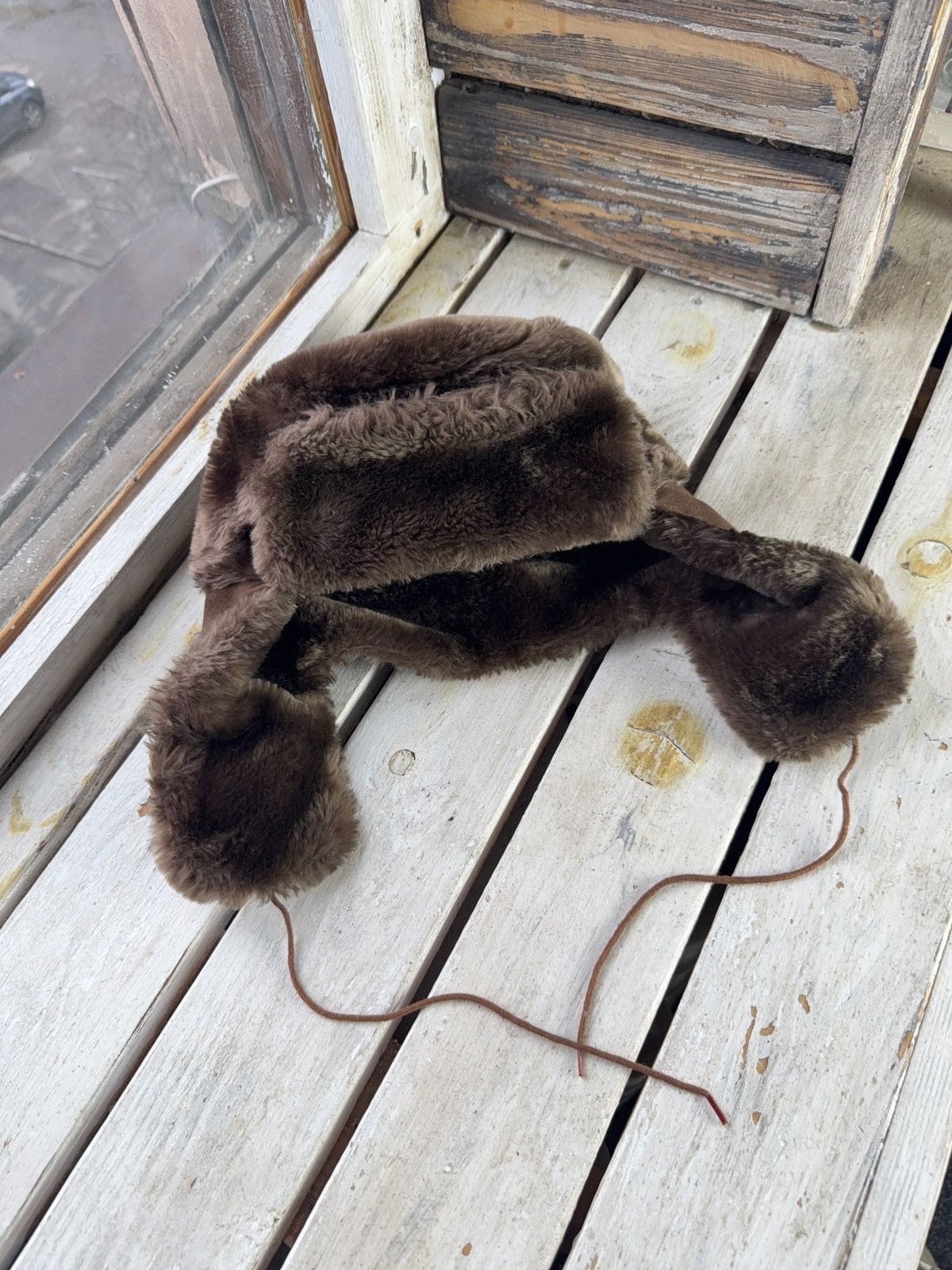Japanese Brand Vintage Y2K 90s Retro Ushanka Fuzzy Mohair Trapper hat Size ONE SIZE - 5 Thumbnail