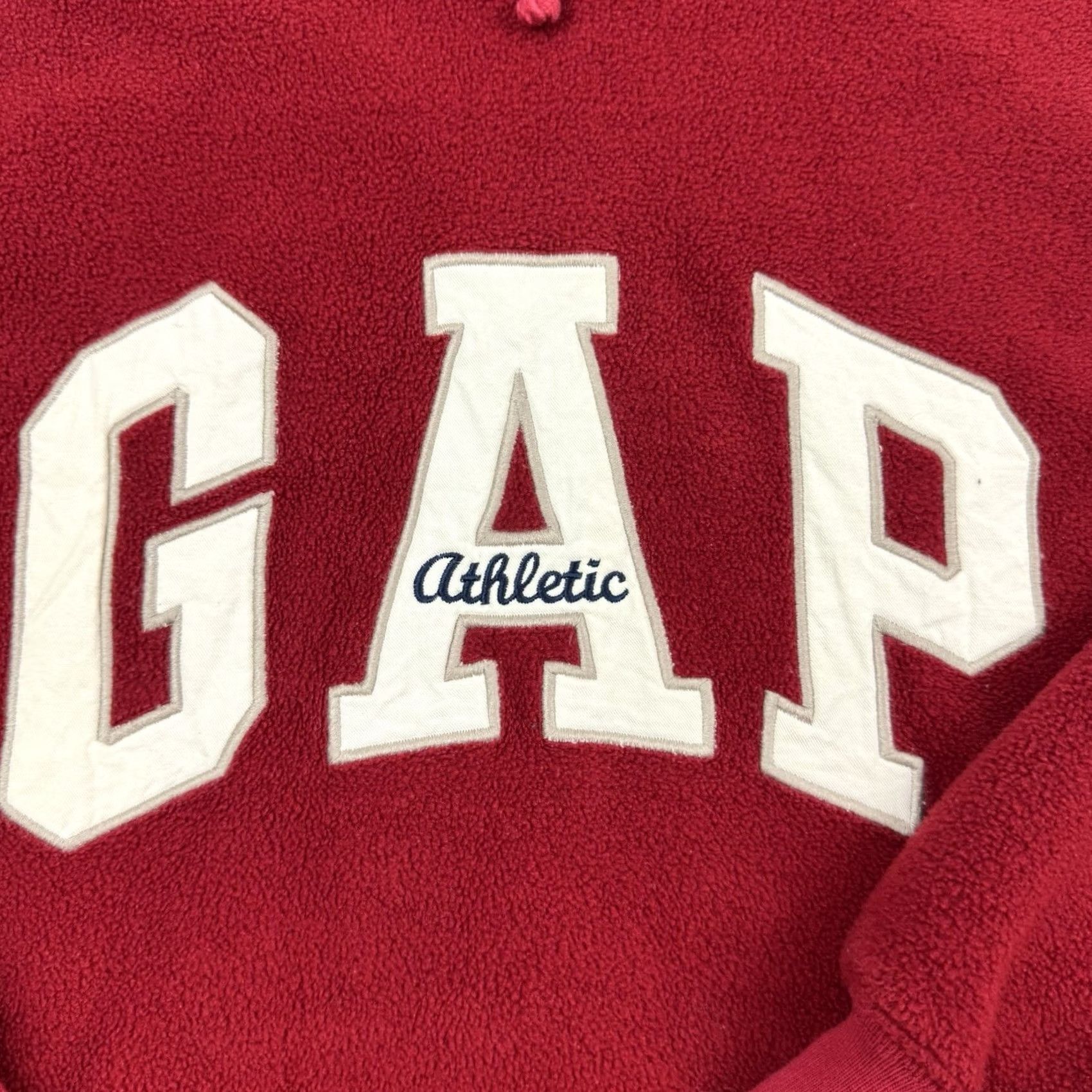 Gap VINTAGE Gap Hoodie Adult M Red 90s Classic Pullover Fleece Polyester Mens Size US M / EU 48-50 / 2 - 3 Thumbnail