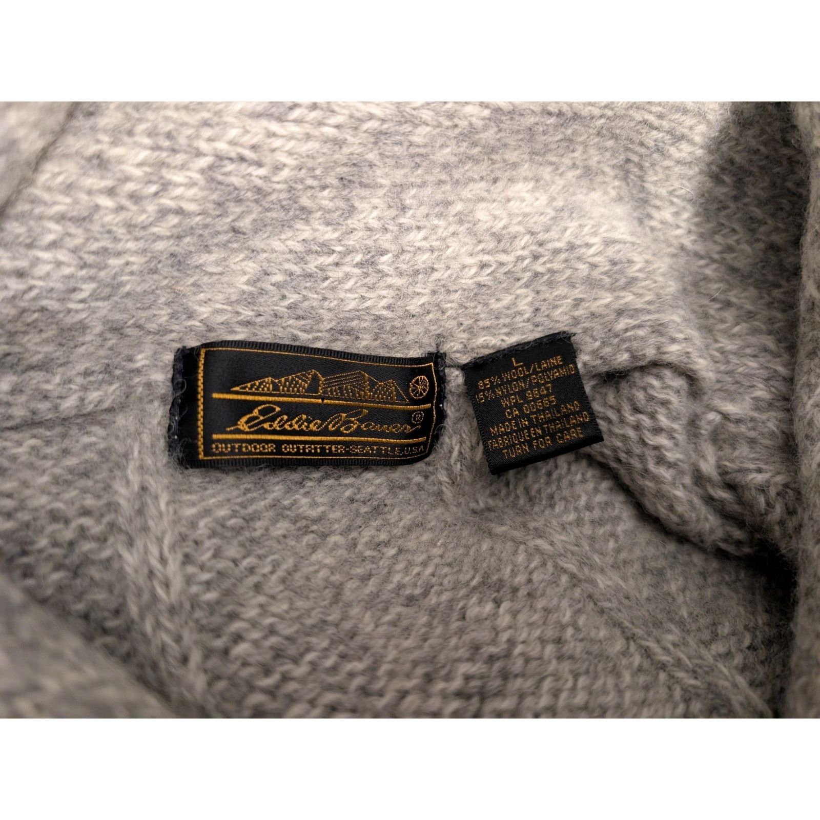 Eddie Bauer Eddie Bauer VTG Wool Blend Gray Sweater Womens Large Size L / US 10 / IT 46 - 6 Thumbnail