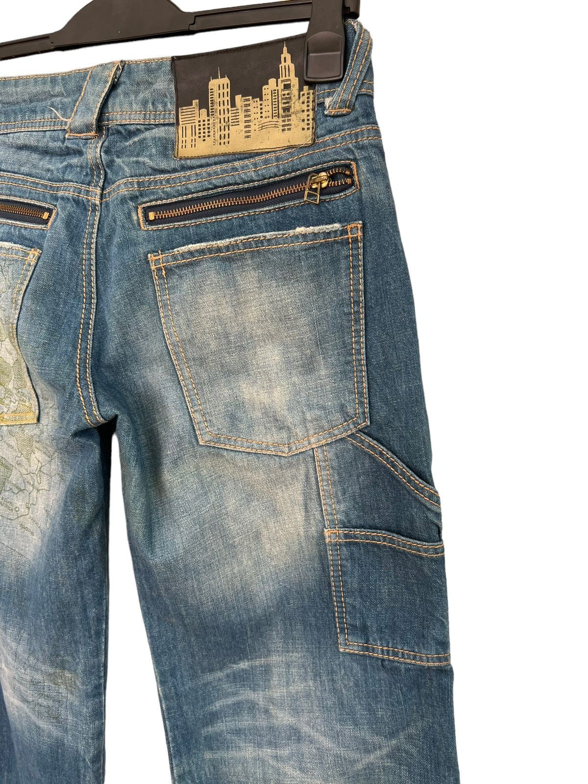 Vintage Vintage LB-03 Japan Dirty Muddy Denim Wide Leg Jeans Size US 30 / EU 46 - 19 Thumbnail
