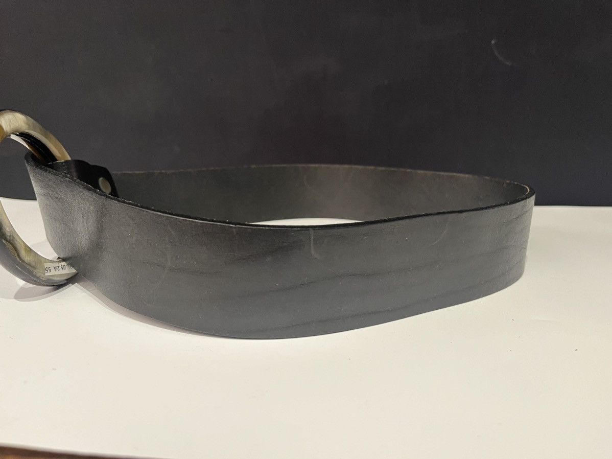 Vintage De Renaudin Large Horn Circle Buckle Belt Size ONE SIZE - 4 Thumbnail