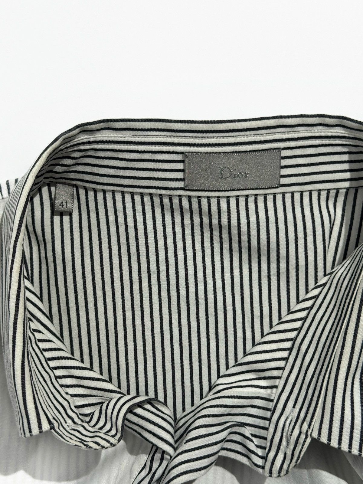 Dior FW06 Dior Homme Striped Bib Pannel Shirt by Hedi Slimane Size US M / EU 48-50 / 2 - 4 Thumbnail