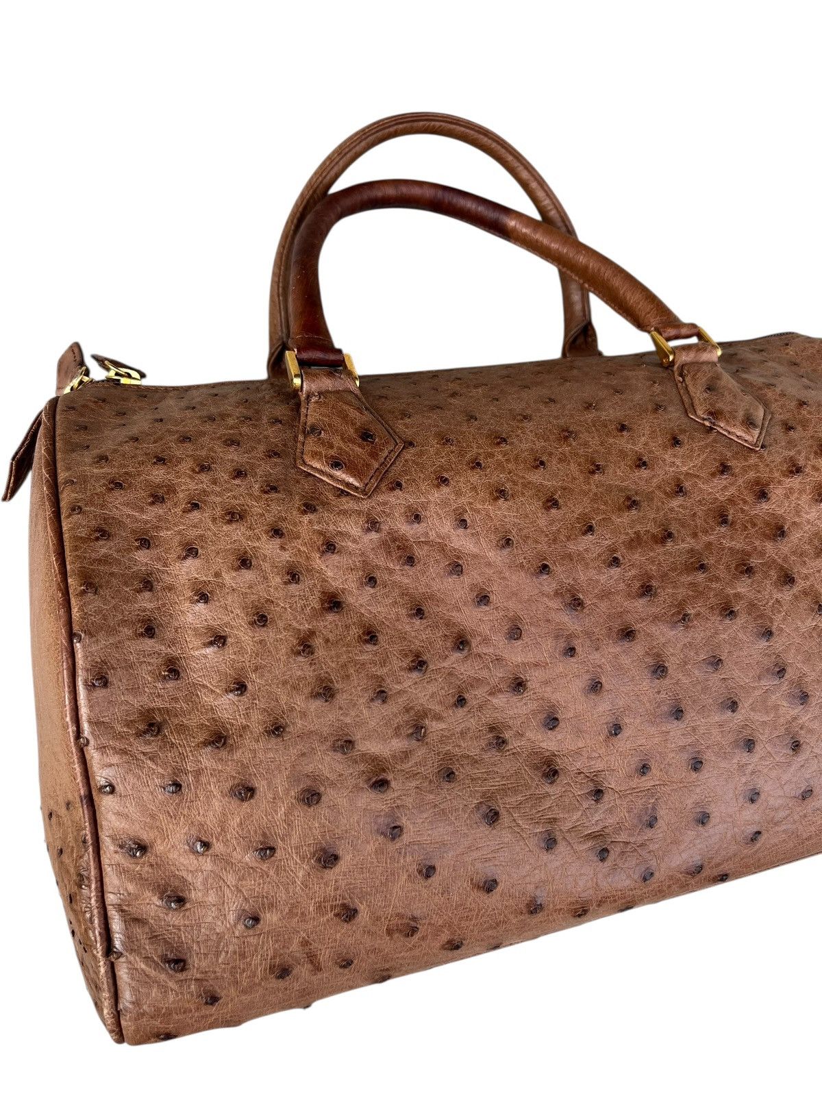 Leather Vintage JRA Japan Ostrich Leather Boston Bag Size ONE SIZE - 11 Thumbnail