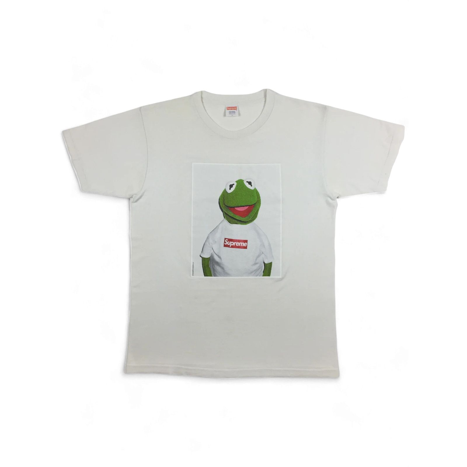 Supreme 2008 Supreme Kermit White Photo Tee Size US L / EU 52-54 / 3 - 1 Thumbnail