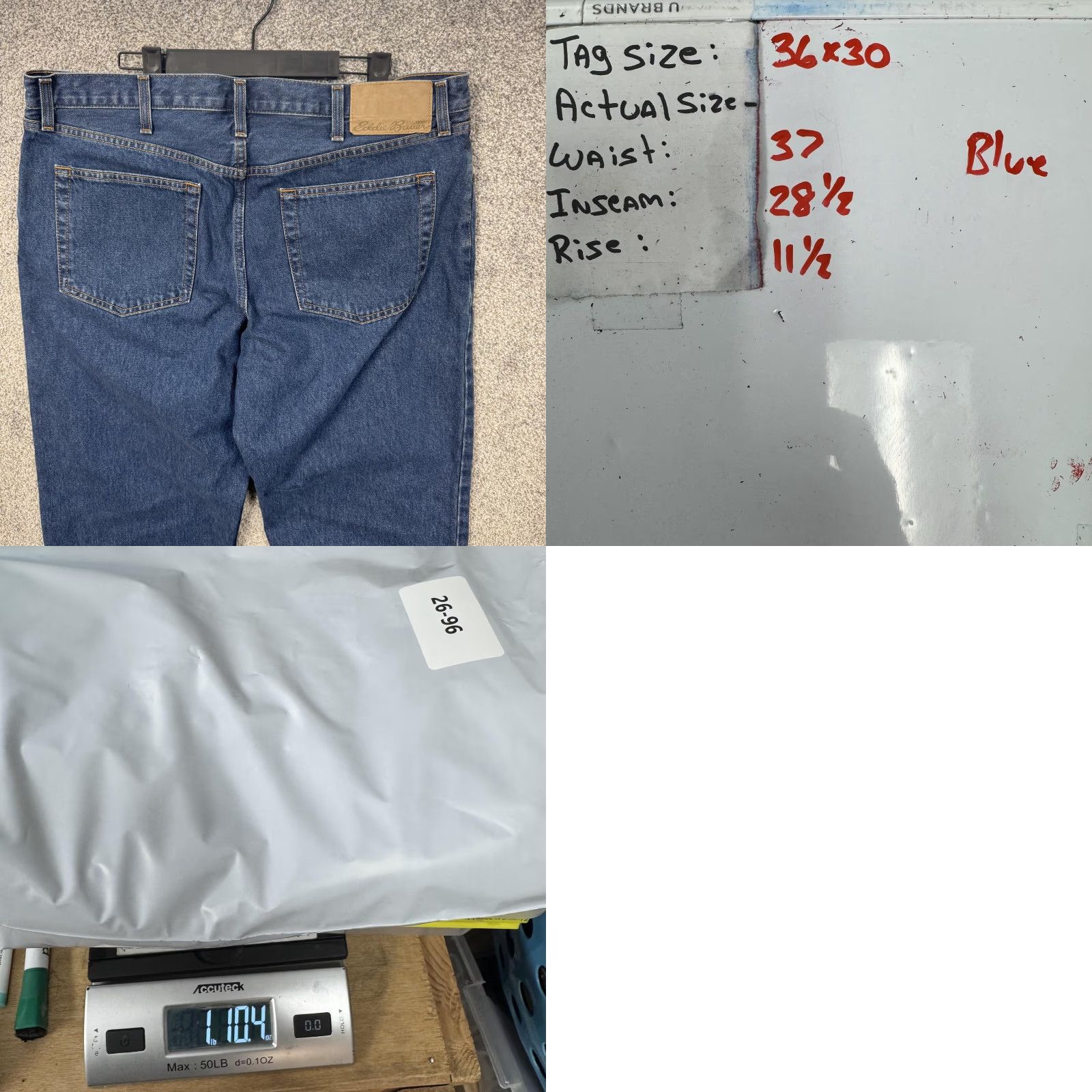 Eddie Bauer Eddie Bauer Jeans Mens 37x28.5 Relaxed Fit Straight Blue Denim Classic Casual Jeans Size US 36 / EU 52 - 10 Thumbnail