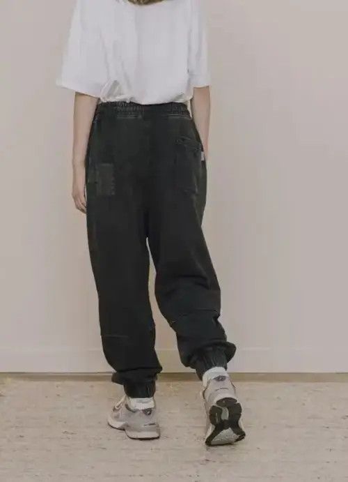 Jean 20AW Indigo Union Japan Dark Grey Patchwork Smiley Pants Size US 31 - 3 Thumbnail