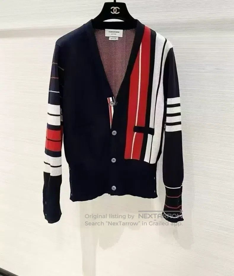 Thom Browne Thom Browne Contrasting vertical striped irregular woolen Size US S / EU 44-46 / 1 - 1 Thumbnail