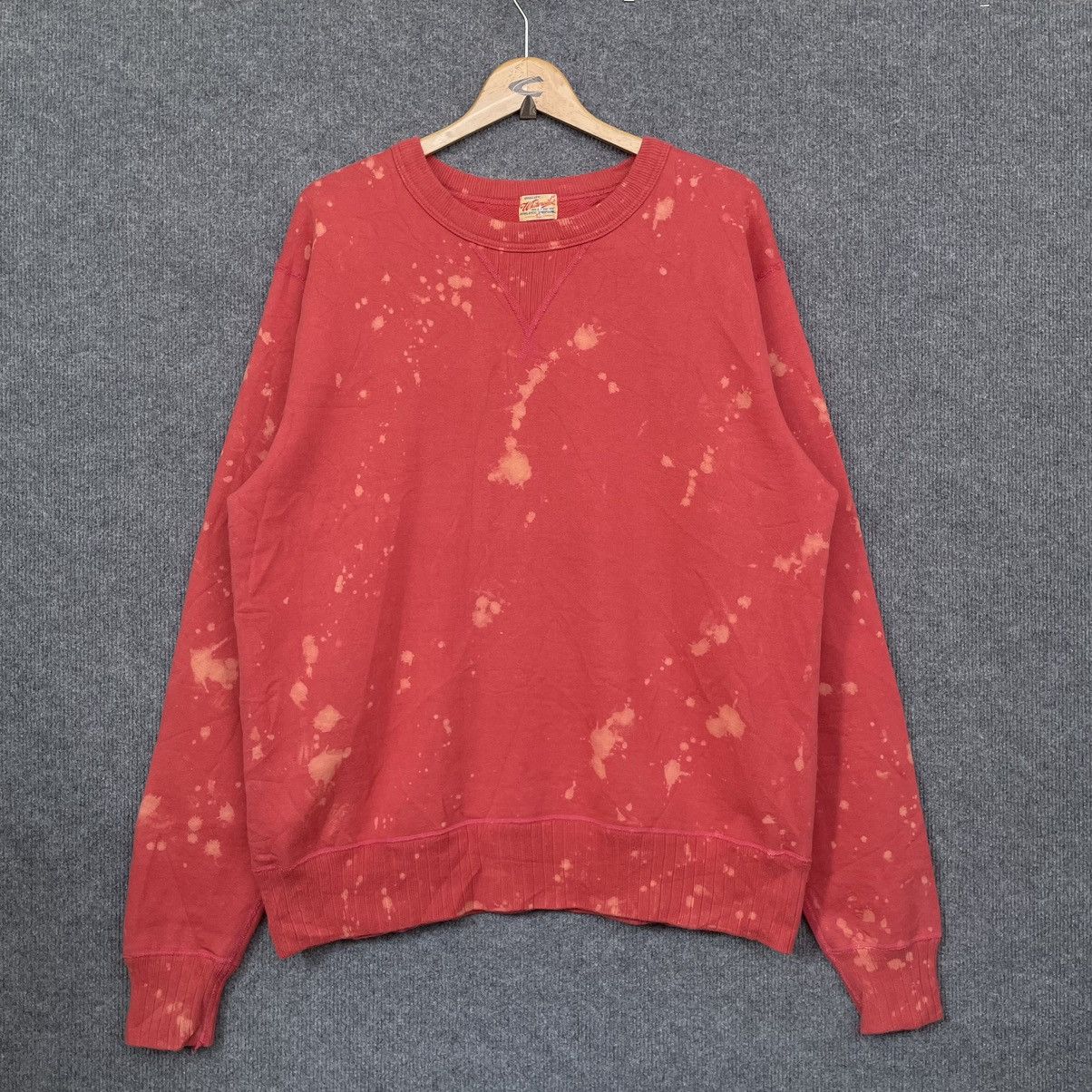 Toyo Enterprises × Whitesville Vintage Red Acid Wash Heavyweight Crewneck Sweatshirt Size US L / EU 52-54 / 3 - 1 Thumbnail
