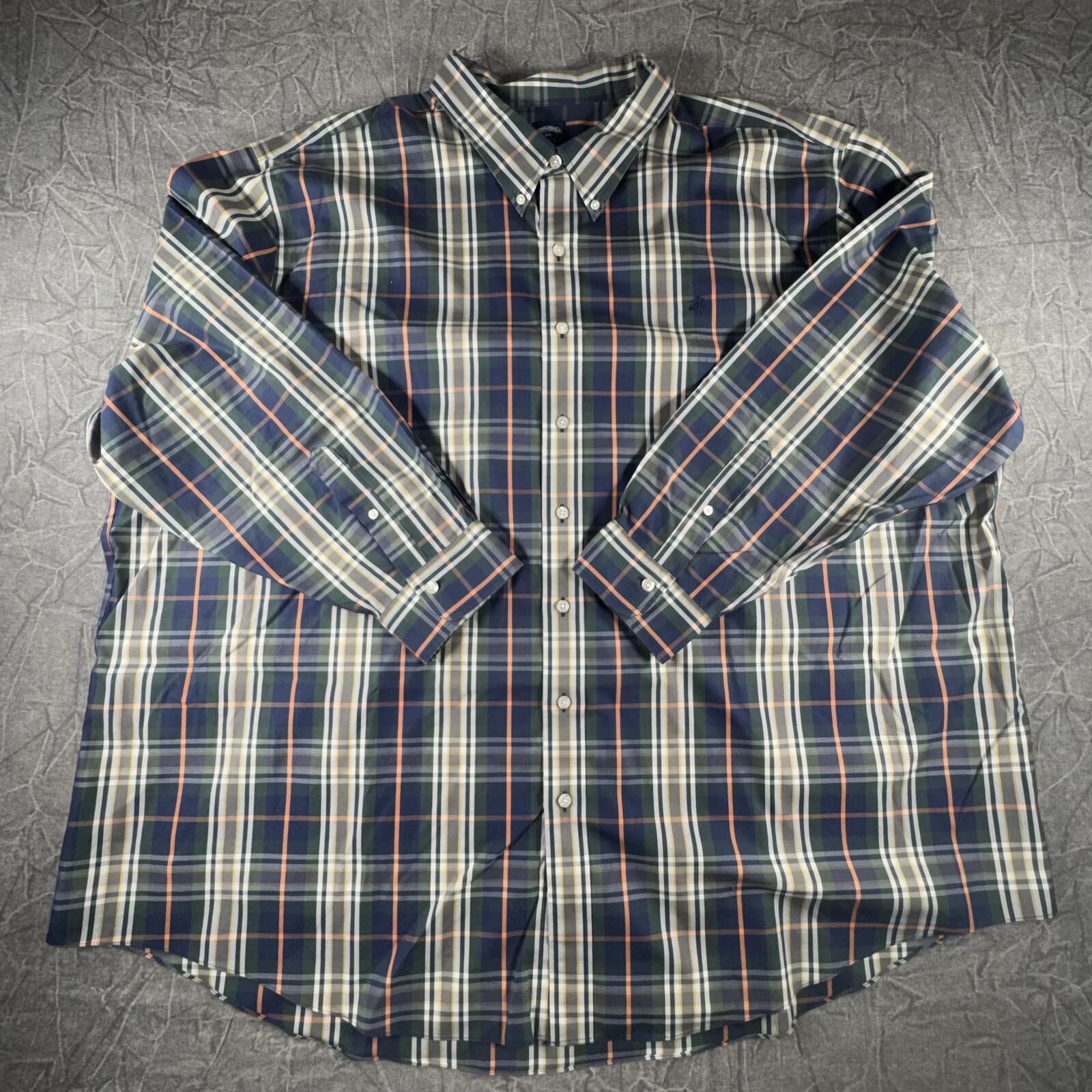 Brooks Brothers Brooks Brothers Shirt Men's 4XL Navy Non-Iron Supima Cotton Size US XXL / EU 58 / 5 - 2 Thumbnail