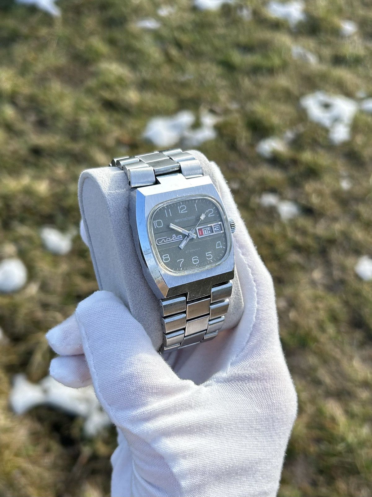 Vintage Vintage Slava Watch USSR Soviet Automatic Massive 1980s Size ONE SIZE - 12 Thumbnail