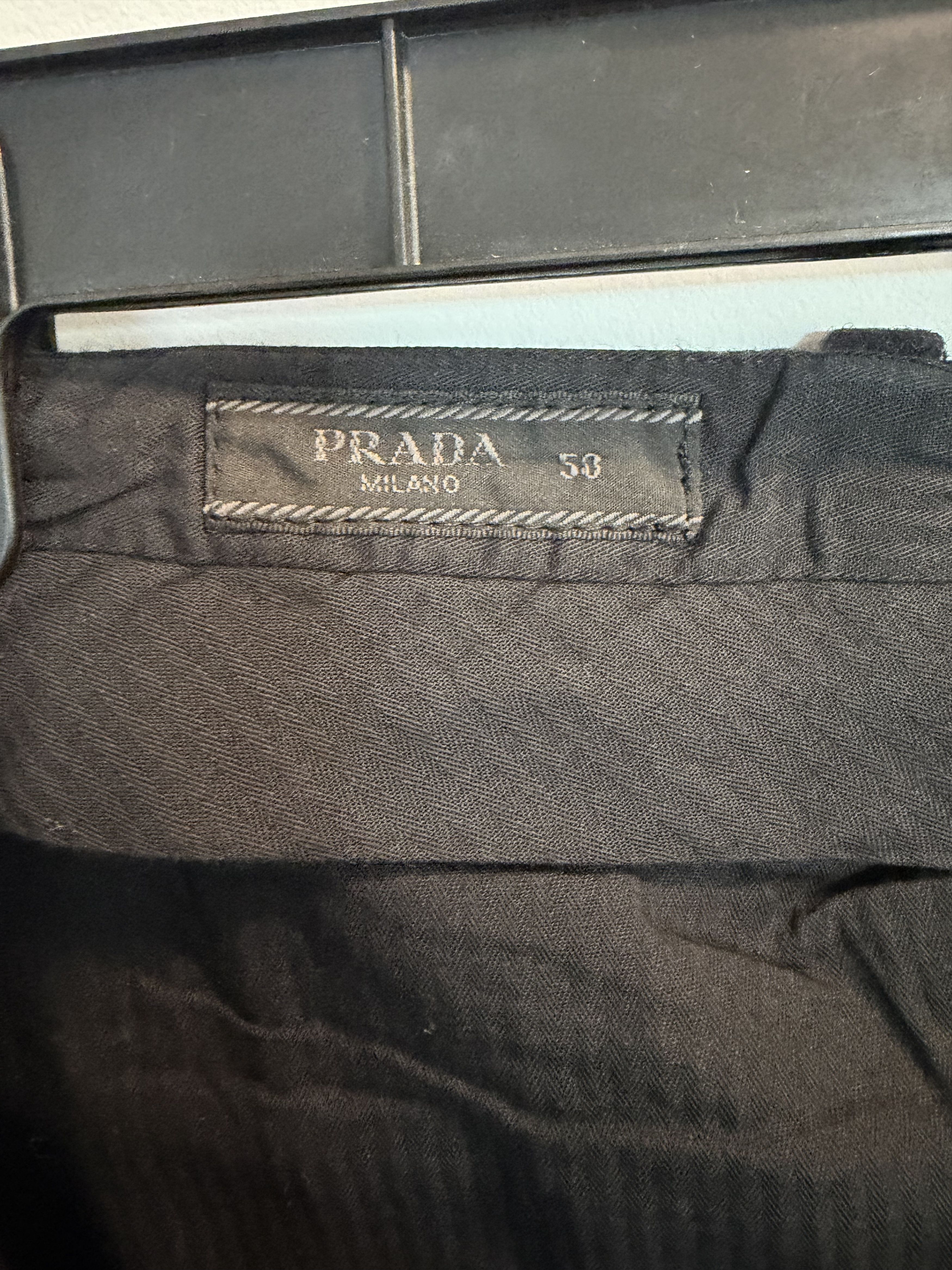 Prada Prada Navy Blue Chalk Stripe Loose Fit Trousers Size US 32 / EU 48 - 4 Thumbnail