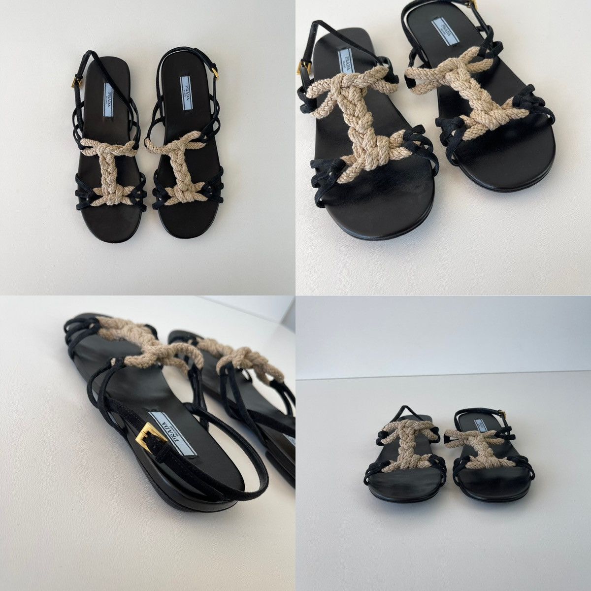 Prada Prada Milano Spartan Robe Leather Sandals Black Women’s Size US 8 / IT 38 - 6 Thumbnail