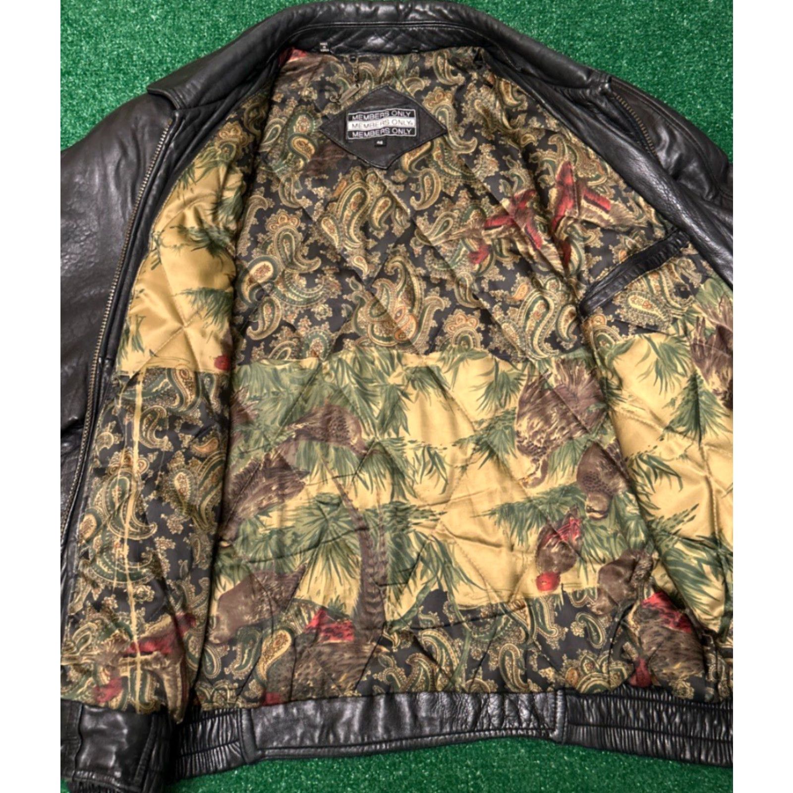 Members Only VINTAGE Members Only Leather Jacket XL 46 Mens Black Quilt Lined 80s 90s Motorcycle Punk Grunge Hip Hop Jacket Size US S / EU 44-46 / 1 - 2 Thumbnail