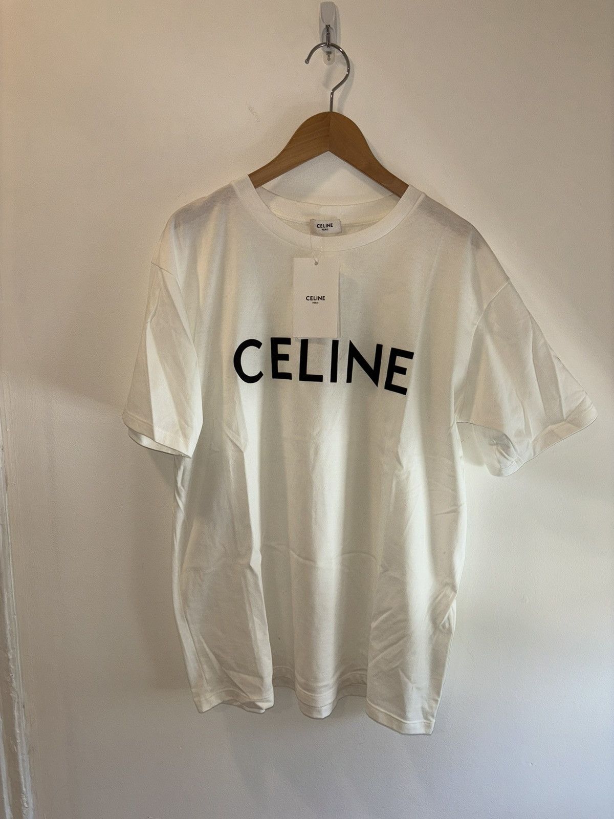 Celine CELINE LOOSE T-SHIRT IN COTTON JERSEY Size M / US 6-8 / IT 42-44 - 2 Thumbnail