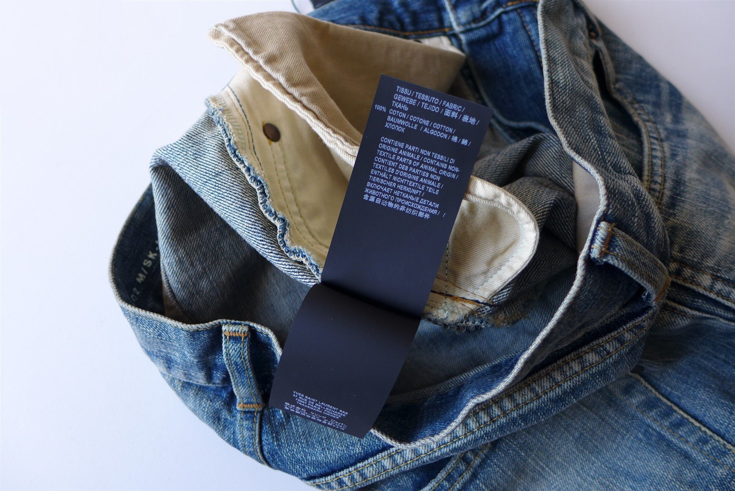 Saint Laurent Paris Saint Laurent D02 Denim Jeans - Dirty Old Vintage Blue Wash Size US 30 / EU 46 - 15 Thumbnail